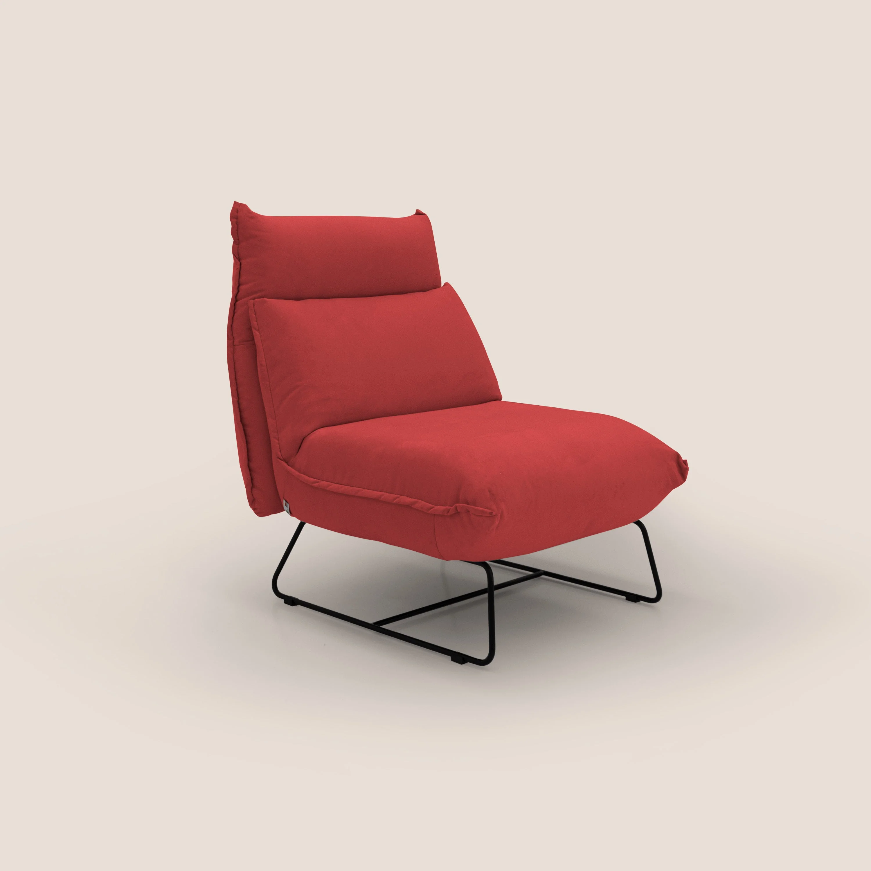 Tessa Fauteuil au design moderne en microfibre détachable T11 rouge - Image 2