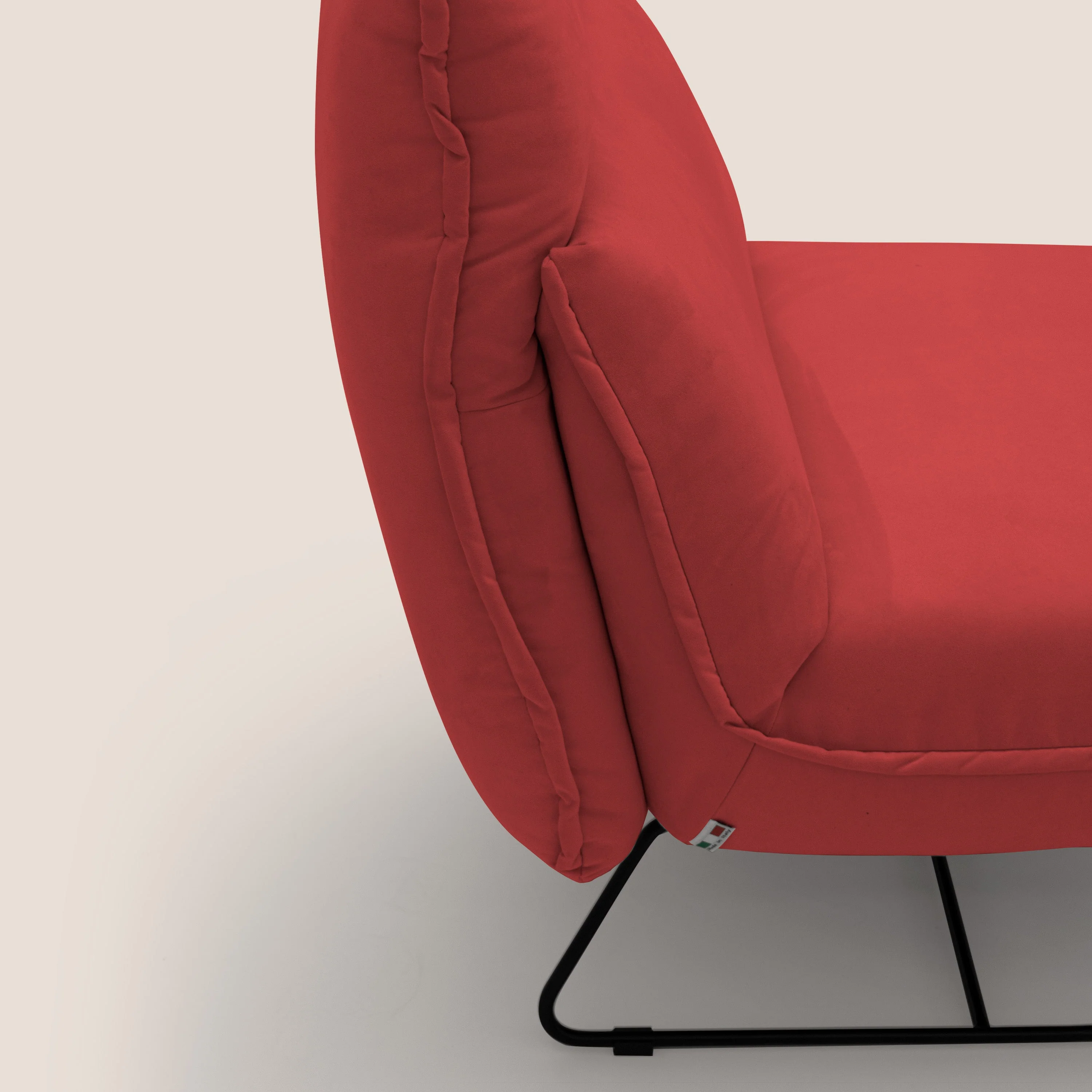 Tessa Fauteuil au design moderne en microfibre détachable T11 rouge - Image 4