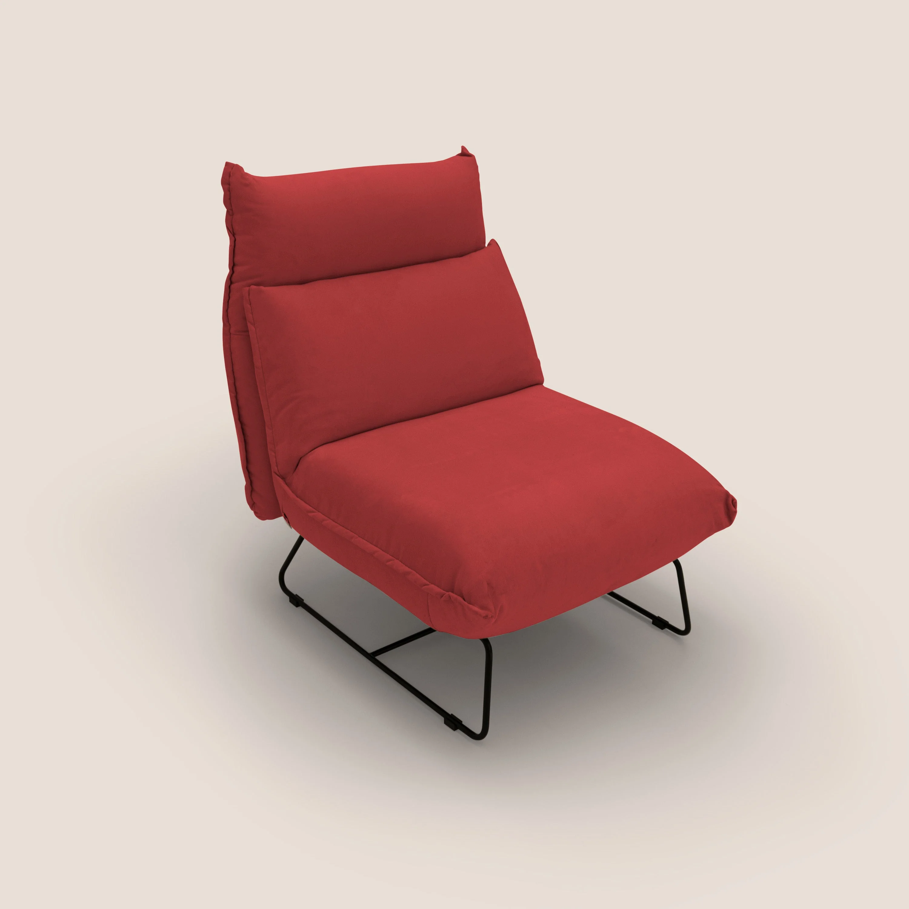 Tessa Fauteuil au design moderne en microfibre détachable T11 rouge - Image 5