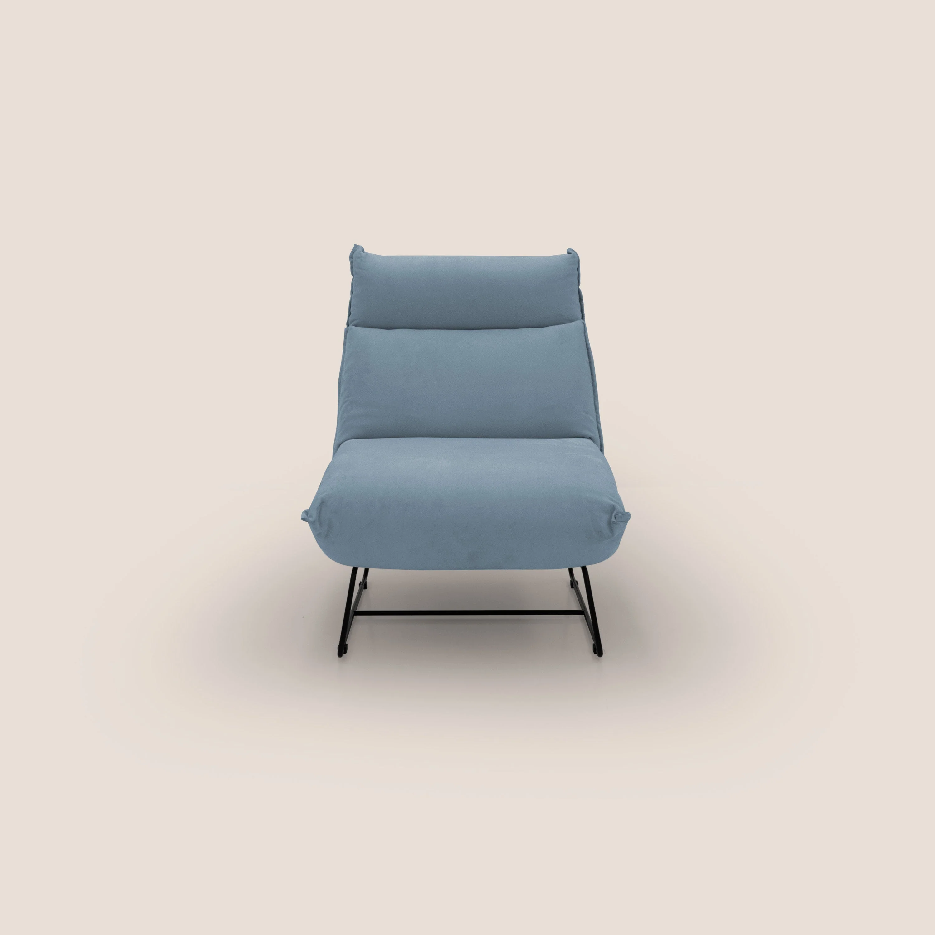 Tessa Fauteuil au design moderne en microfibre détachable T11 sucre glace