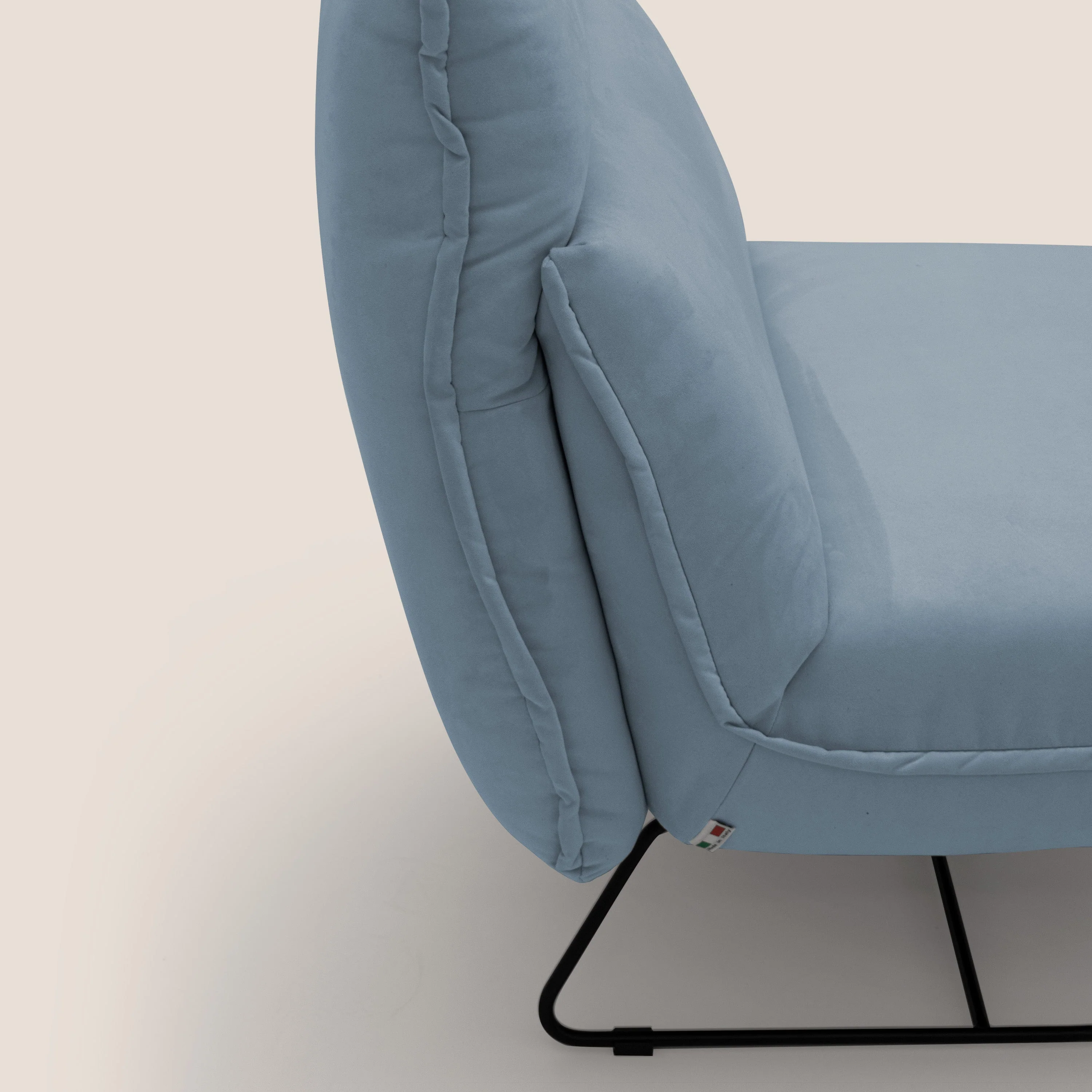 Tessa Fauteuil au design moderne en microfibre détachable T11 sucre glace - Image 4