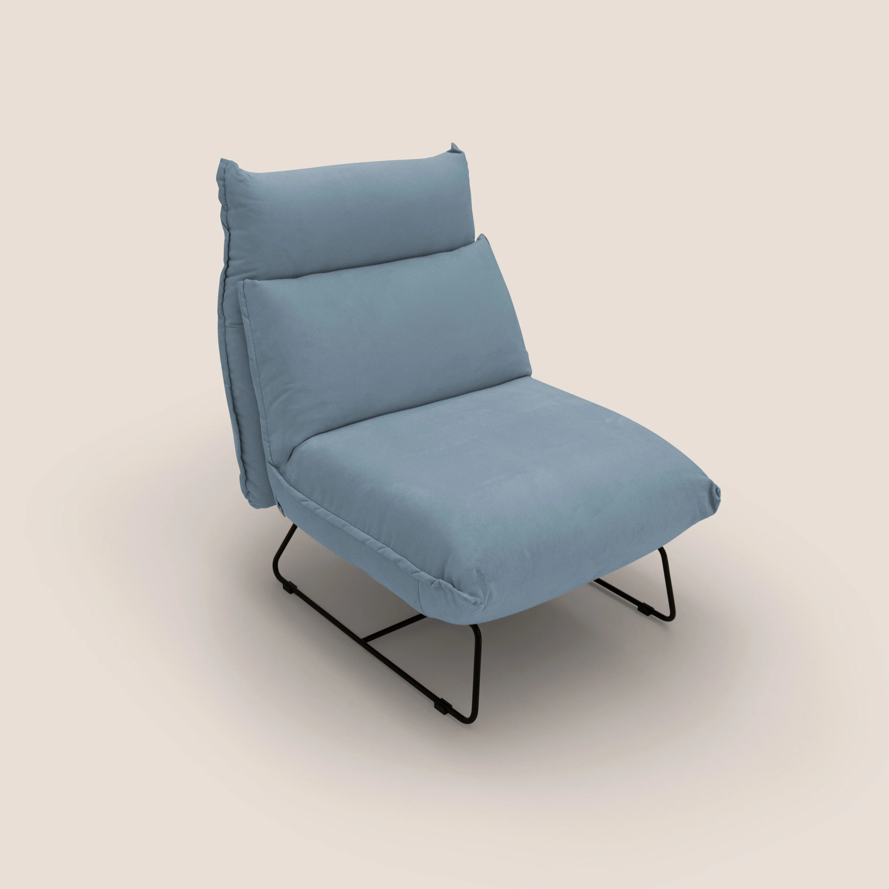 Tessa Fauteuil au design moderne en microfibre détachable T11 sucre glace - Image 5