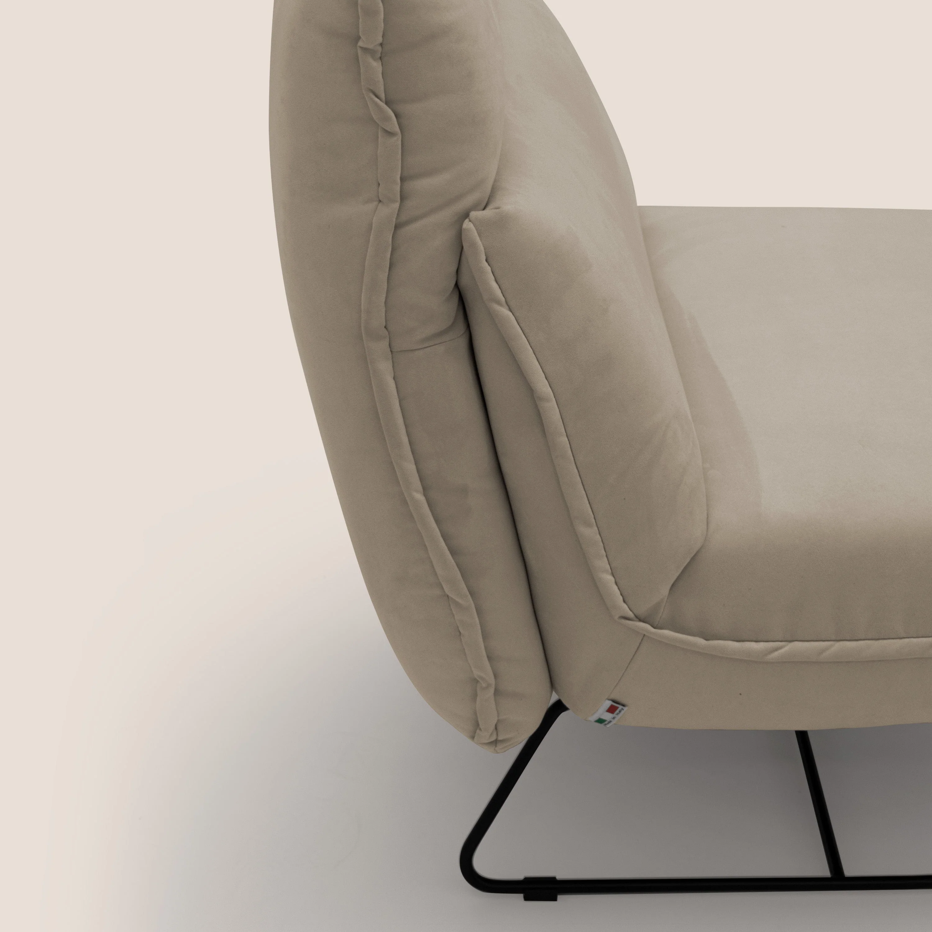 Tessa Fauteuil au design moderne en microfibre détachable T11 Taupe tortora - Image 4