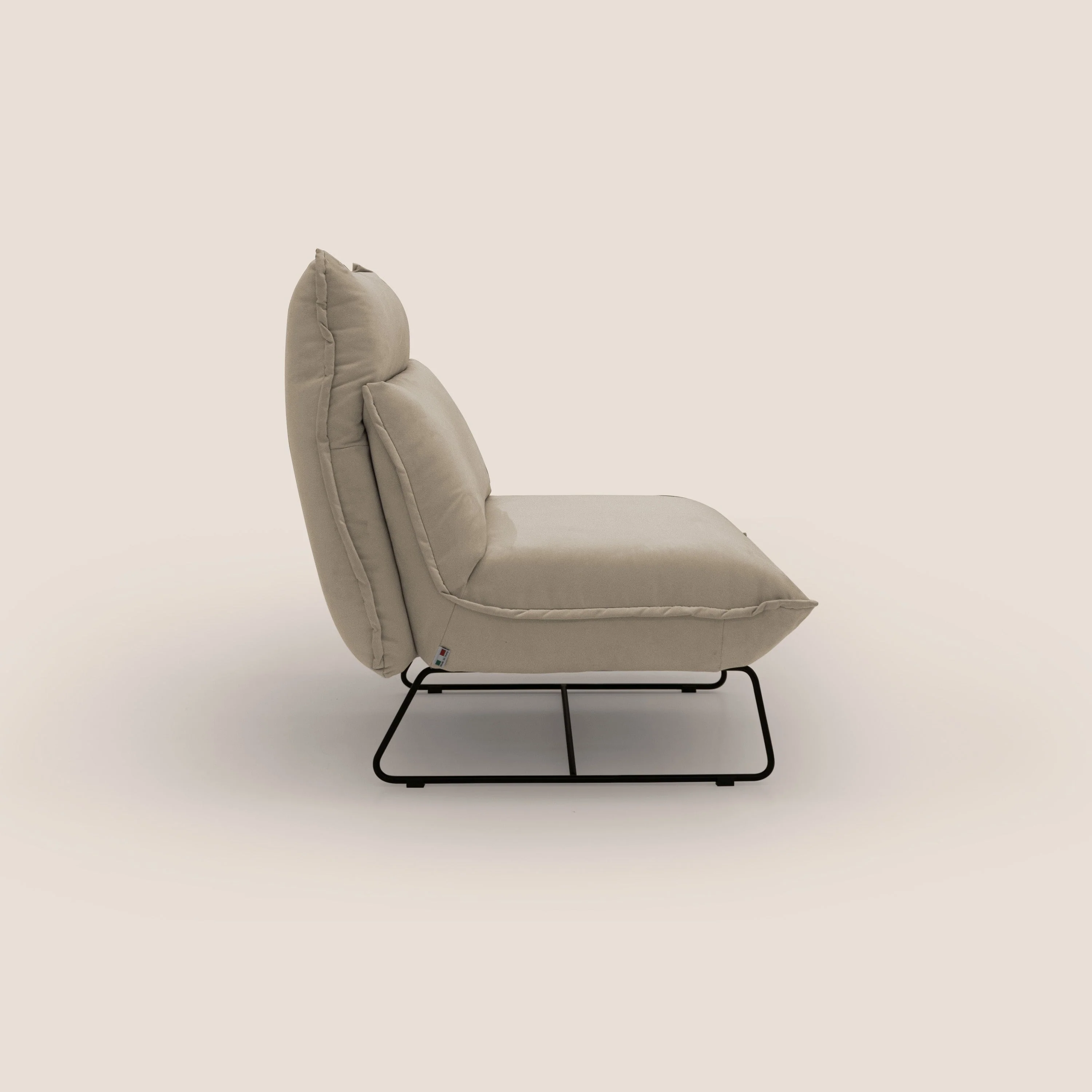 Tessa Fauteuil au design moderne en microfibre détachable T11 Taupe tortora - Image 7