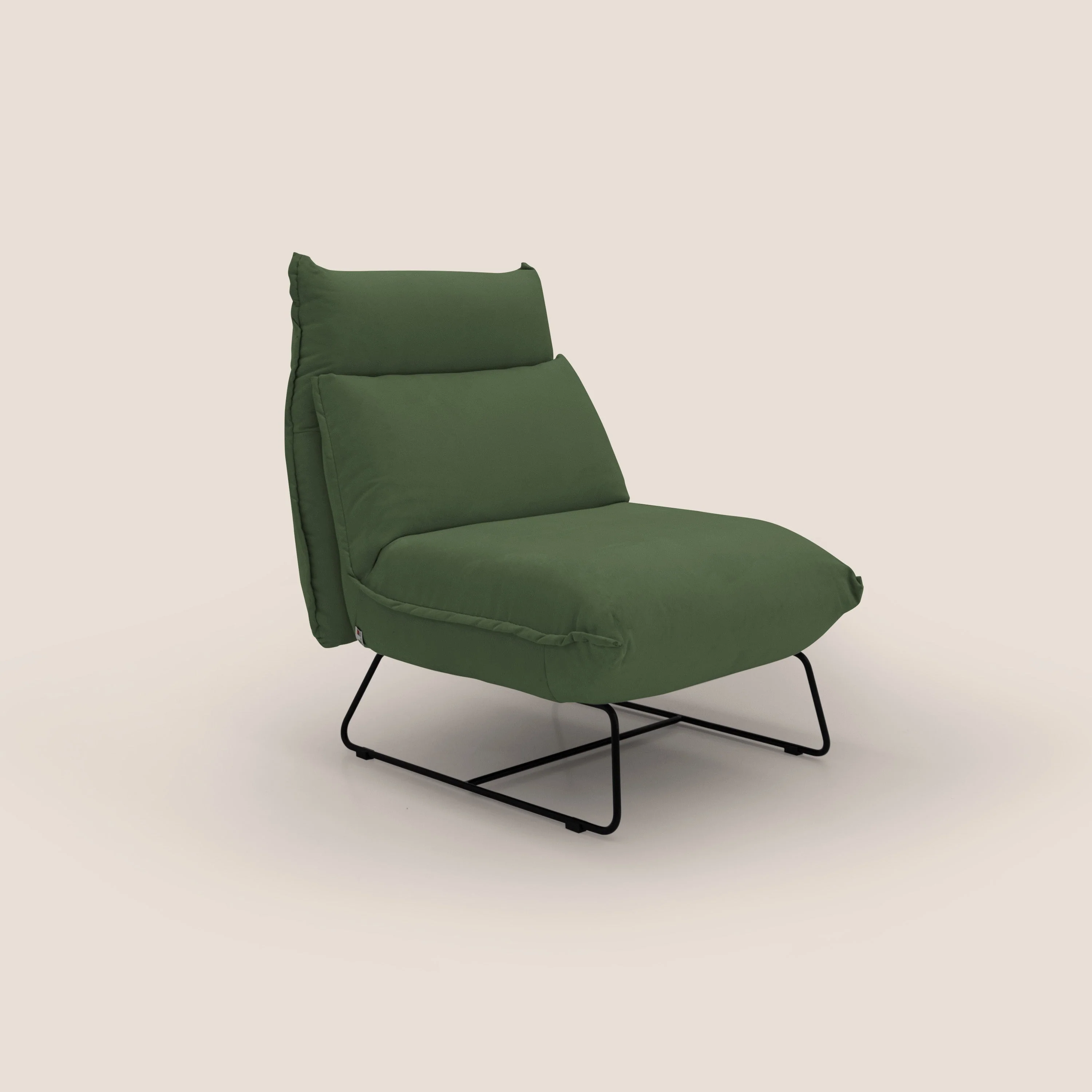 Tessa Fauteuil au design moderne en microfibre détachable T11 vert - Image 2