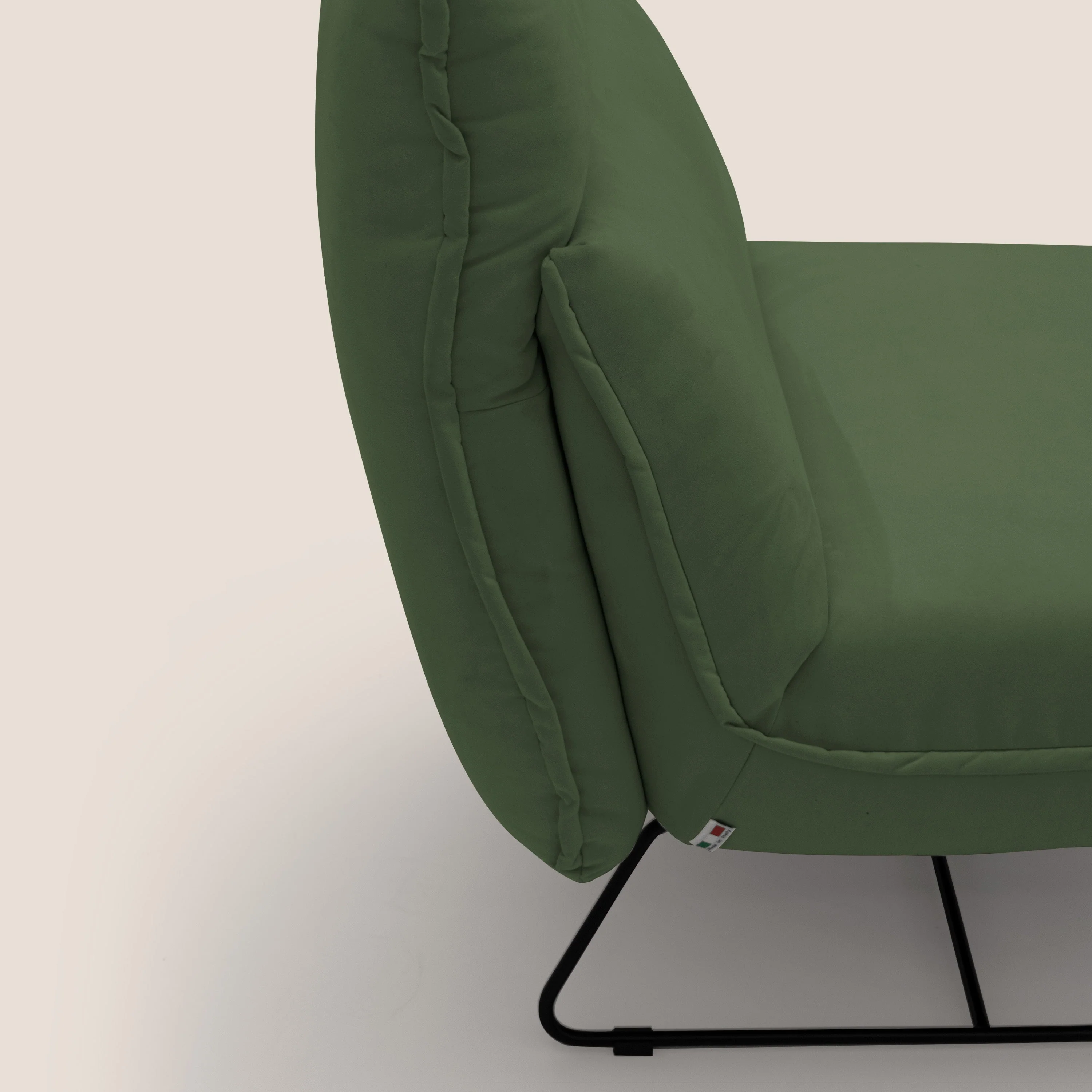 Tessa Fauteuil au design moderne en microfibre détachable T11 vert - Image 4