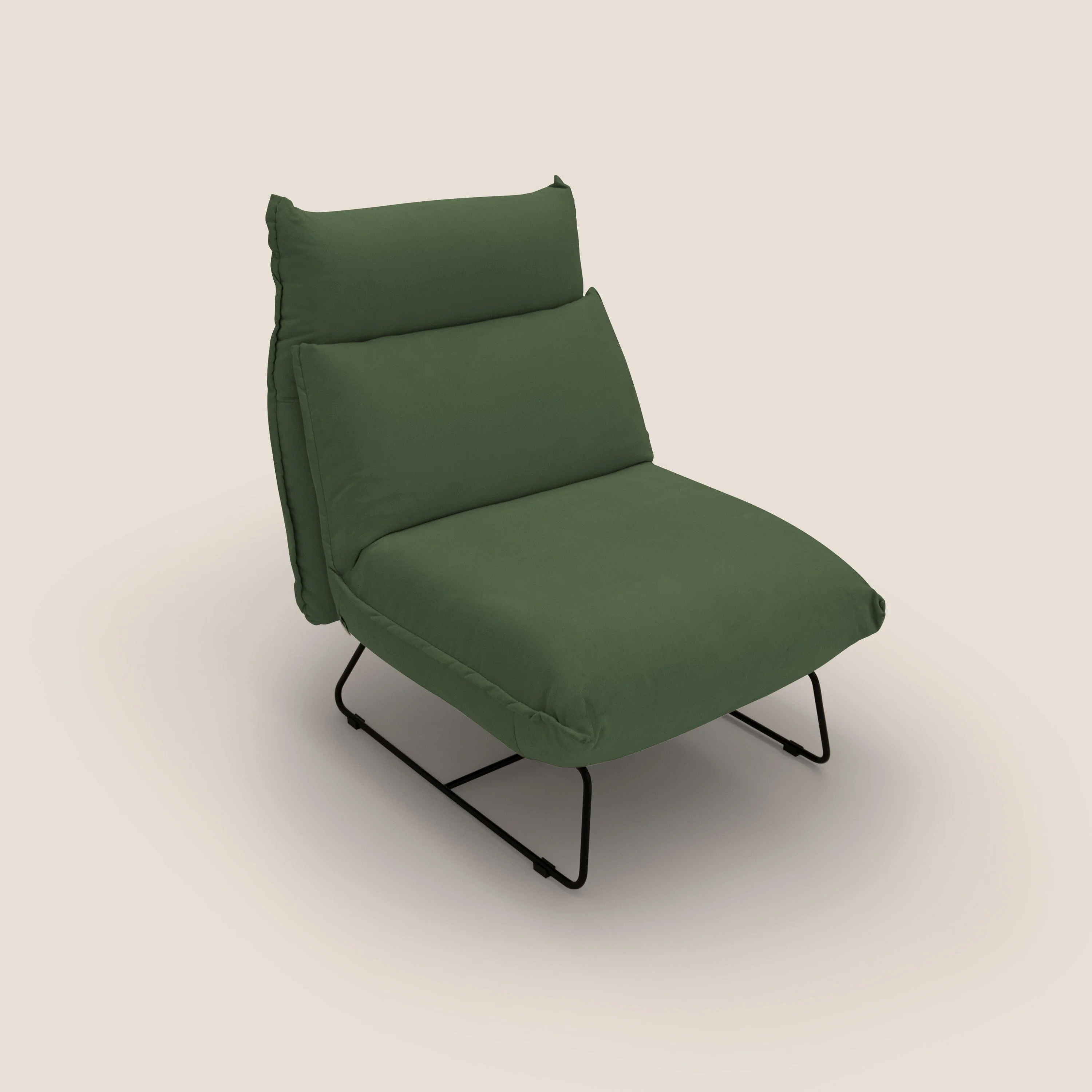 Tessa Fauteuil au design moderne en microfibre détachable T11 vert - Image 5
