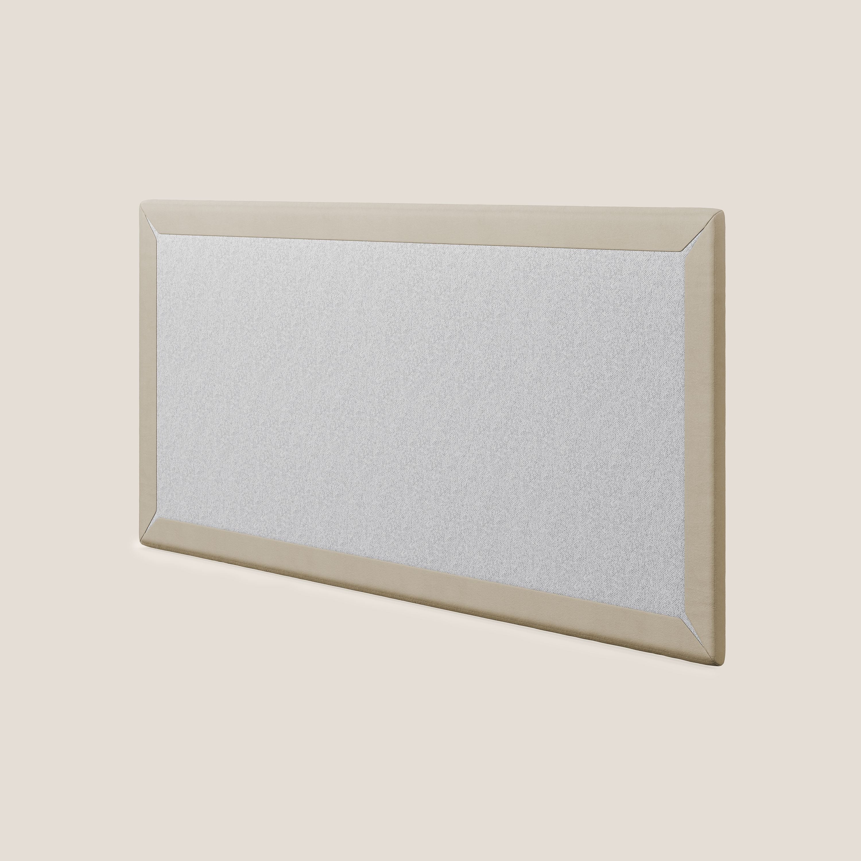 Tête de lit en panneau mural grand de différentes dimensions en microfibre douce détachable T11 beige - Image 4