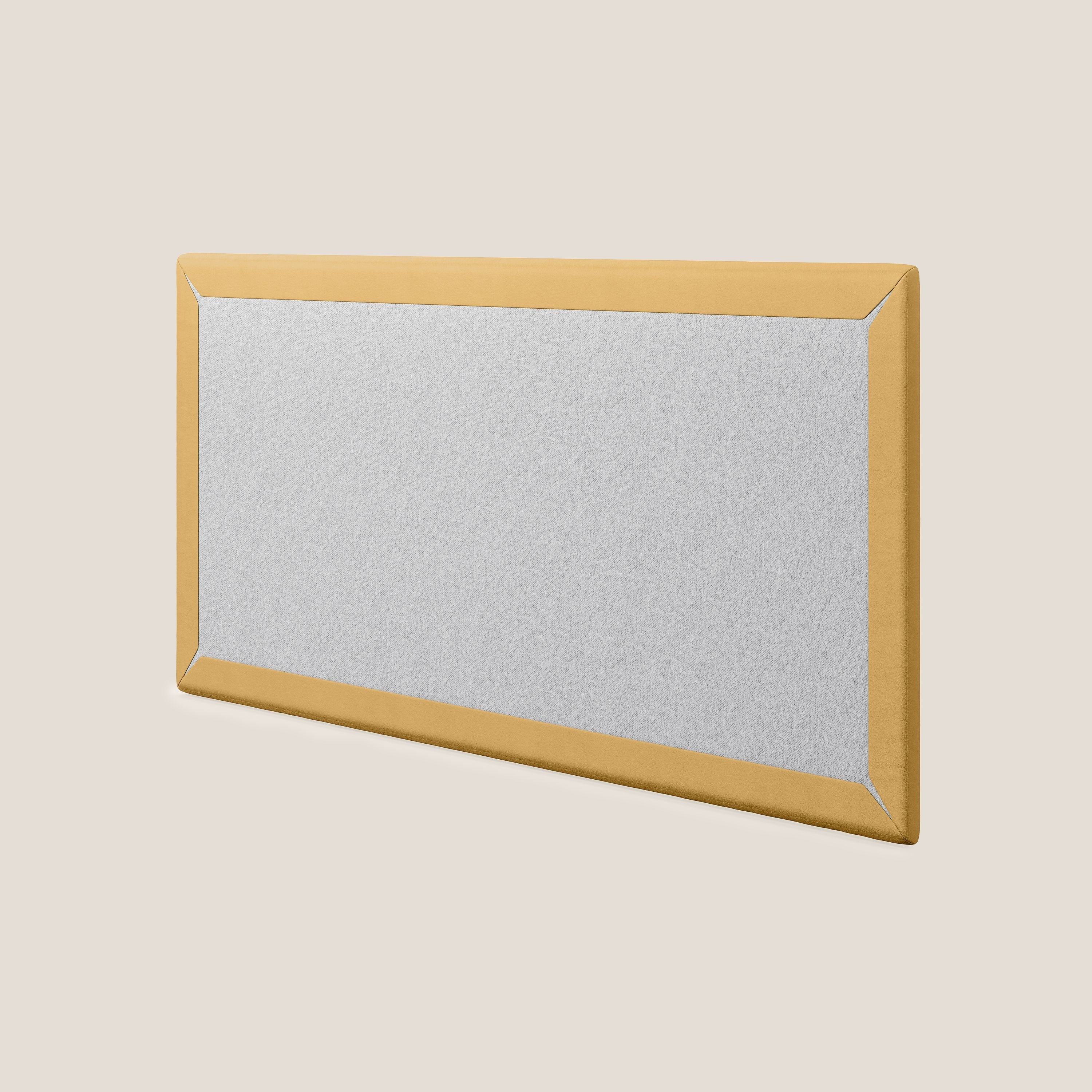 Tête de lit en panneau mural grand de différentes dimensions en microfibre douce détachable T11 jaune - Image 4