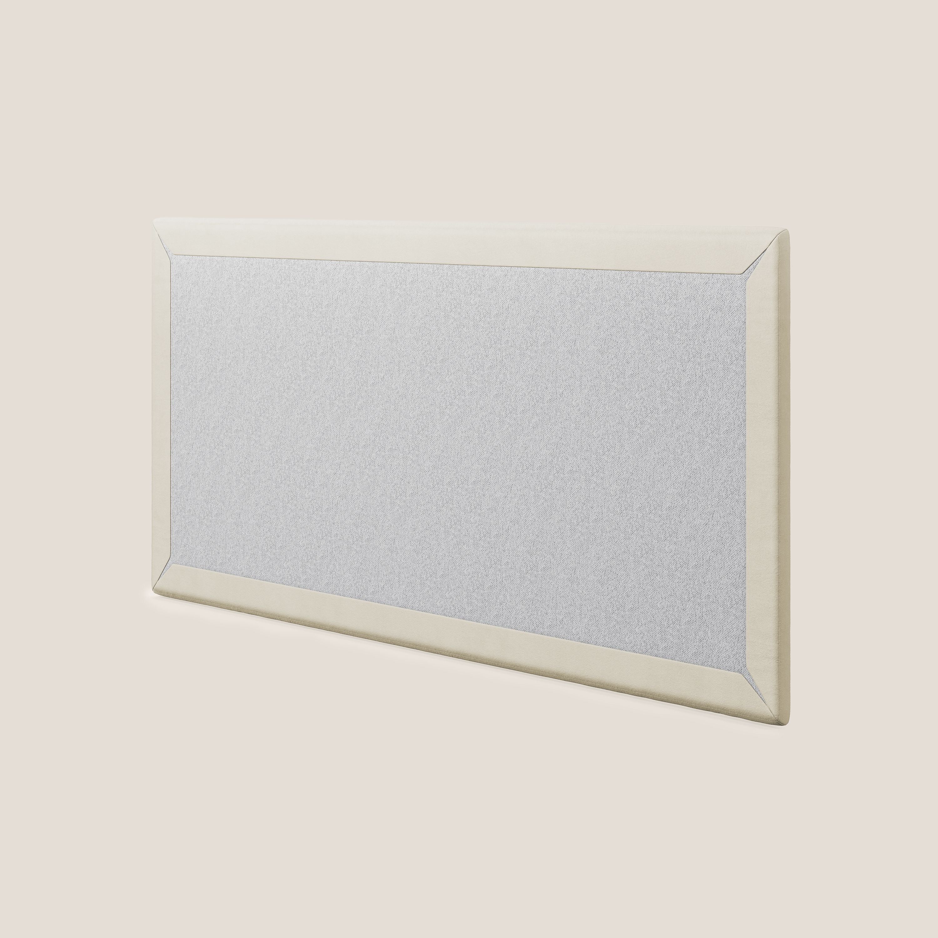 Tête de lit en panneau mural moyen de différentes dimensions en microfibre détachable T11 crème - Image 4