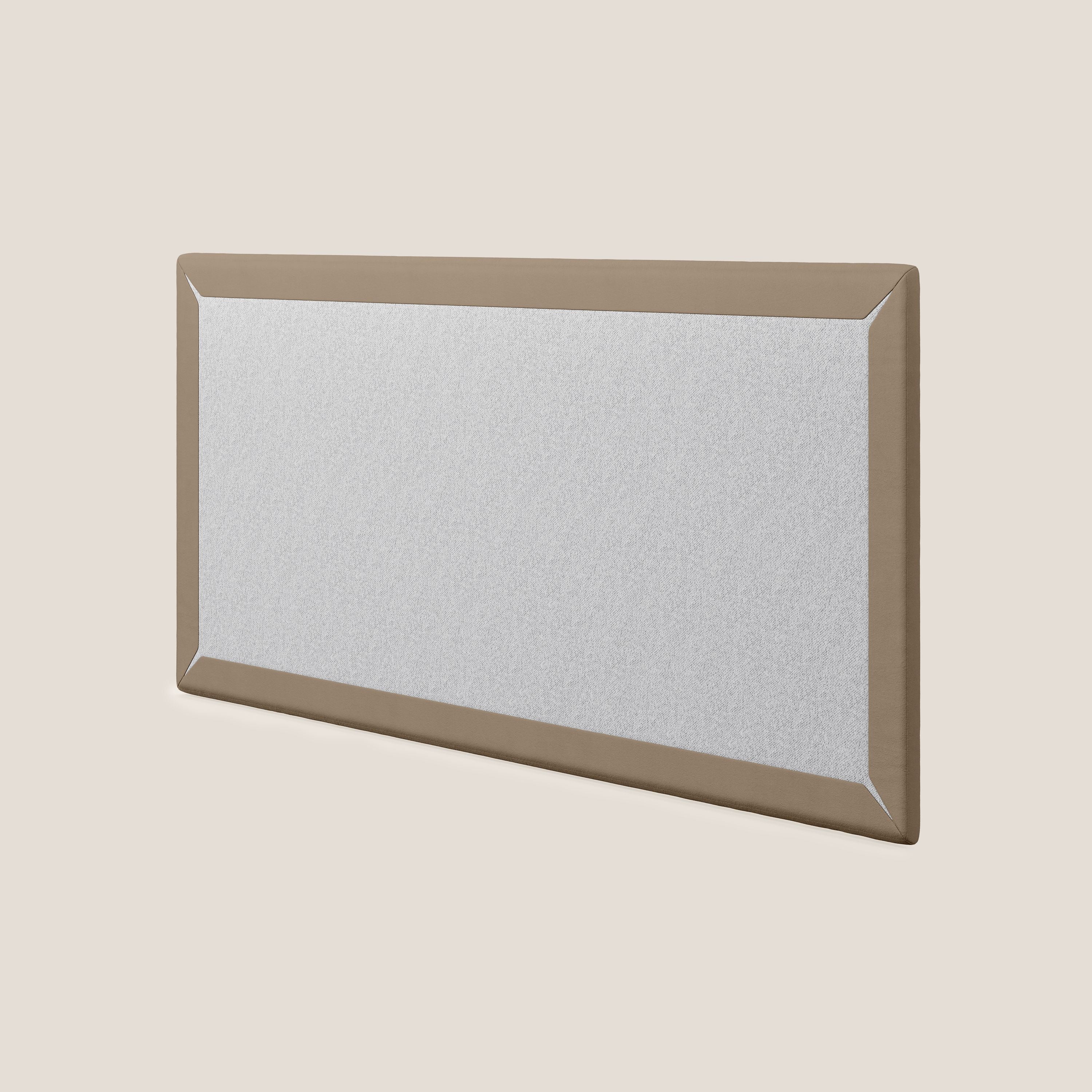 Tête de lit en panneau mural moyen de différentes dimensions en microfibre détachable T11 marron - Image 4