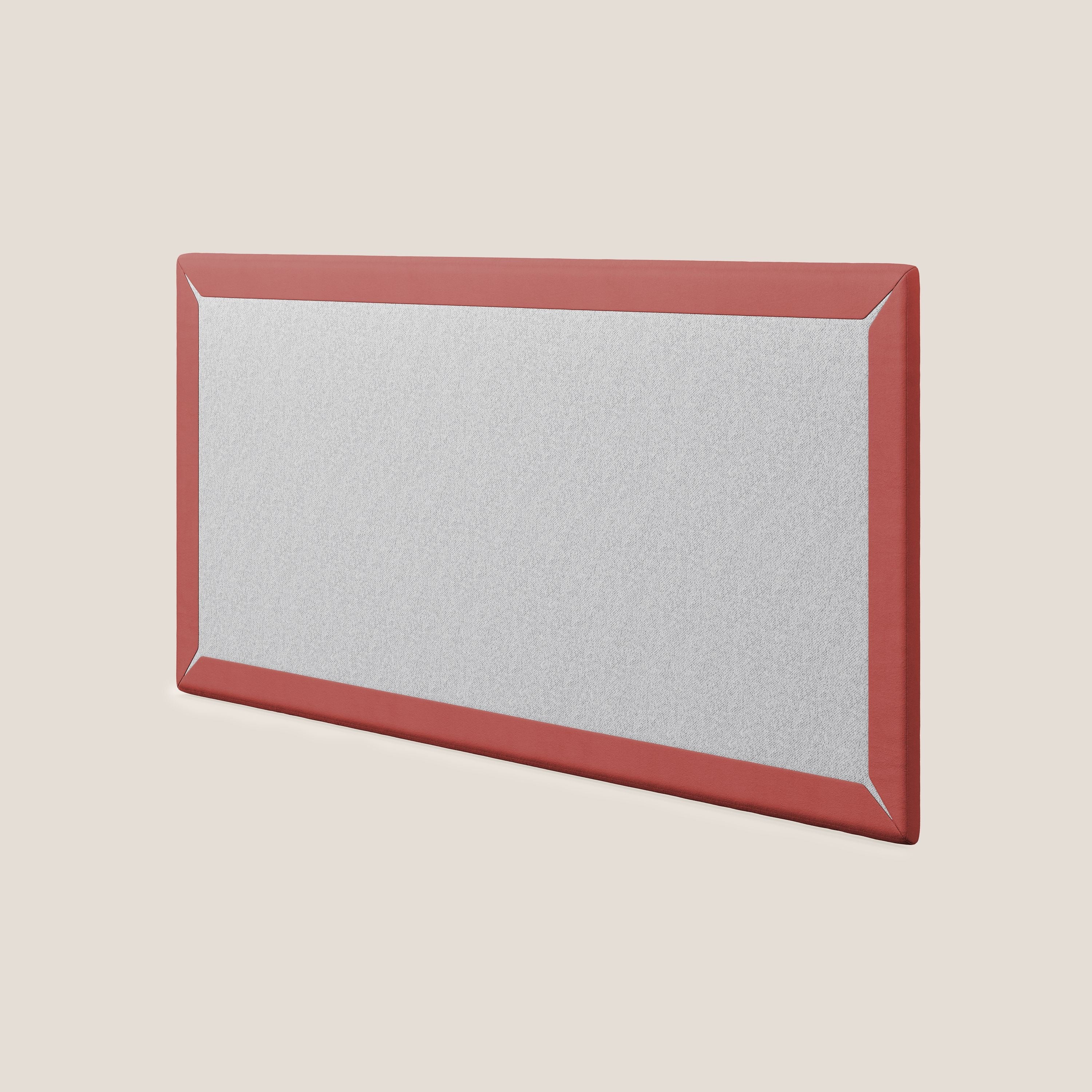 Tête de lit en panneau mural moyen de différentes dimensions en microfibre détachable T11 rouge - Image 4
