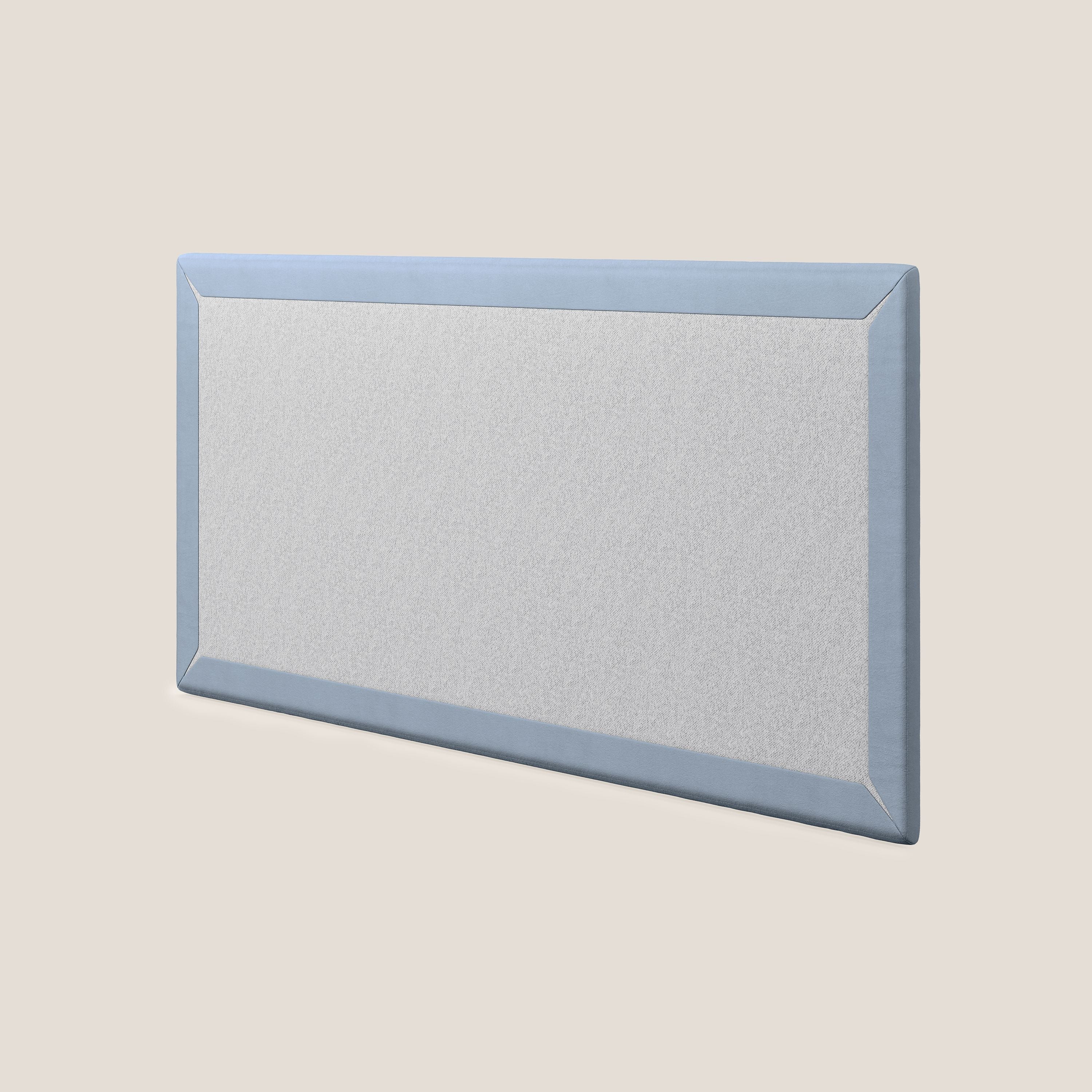 Tête de lit en  petit panneau mural de différentes dimensions en microfibre douce détachable T11 bleu gris - Image 4
