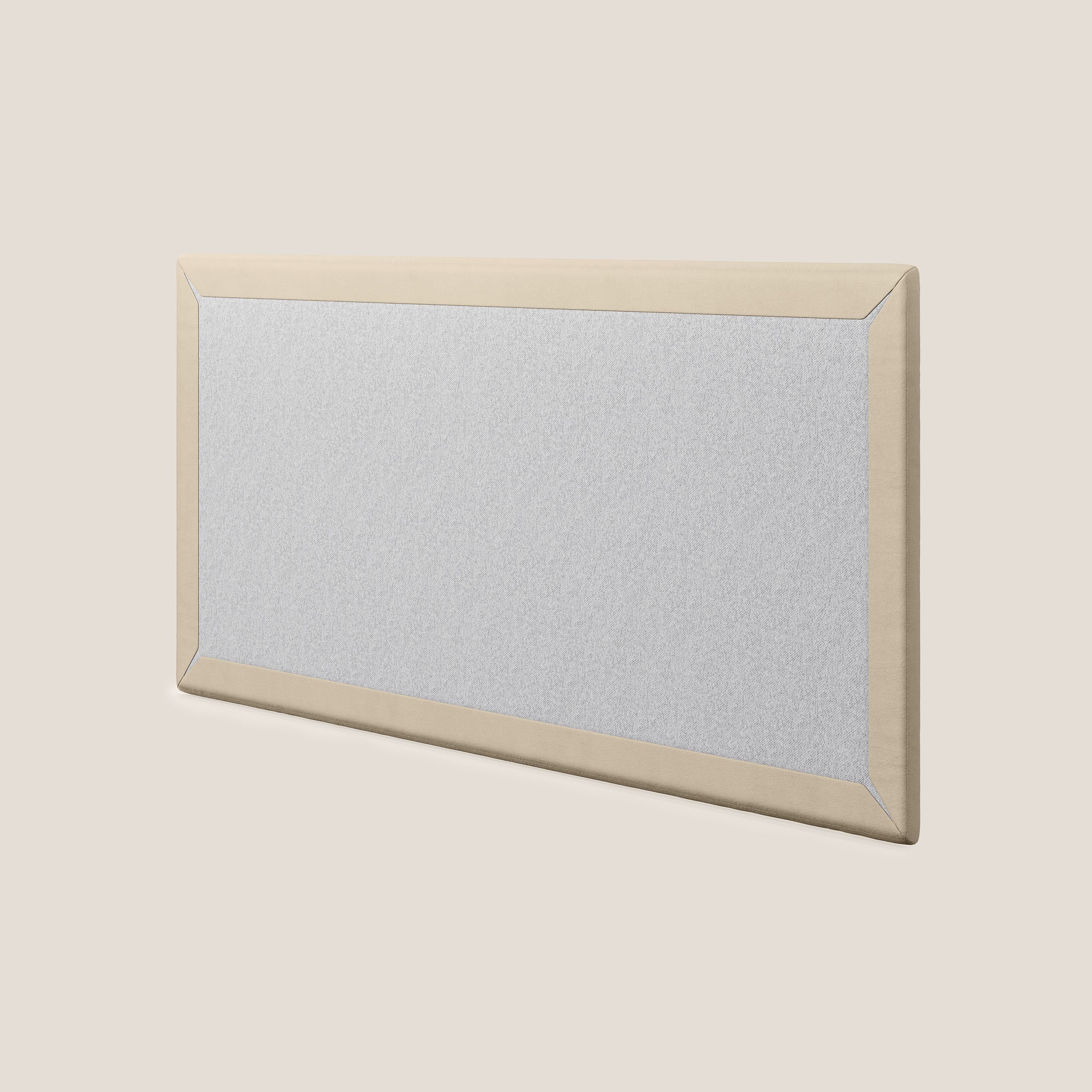 Tête de lit en  petit panneau mural de différentes dimensions en microfibre douce détachable T11 Taupe tortora - Image 4