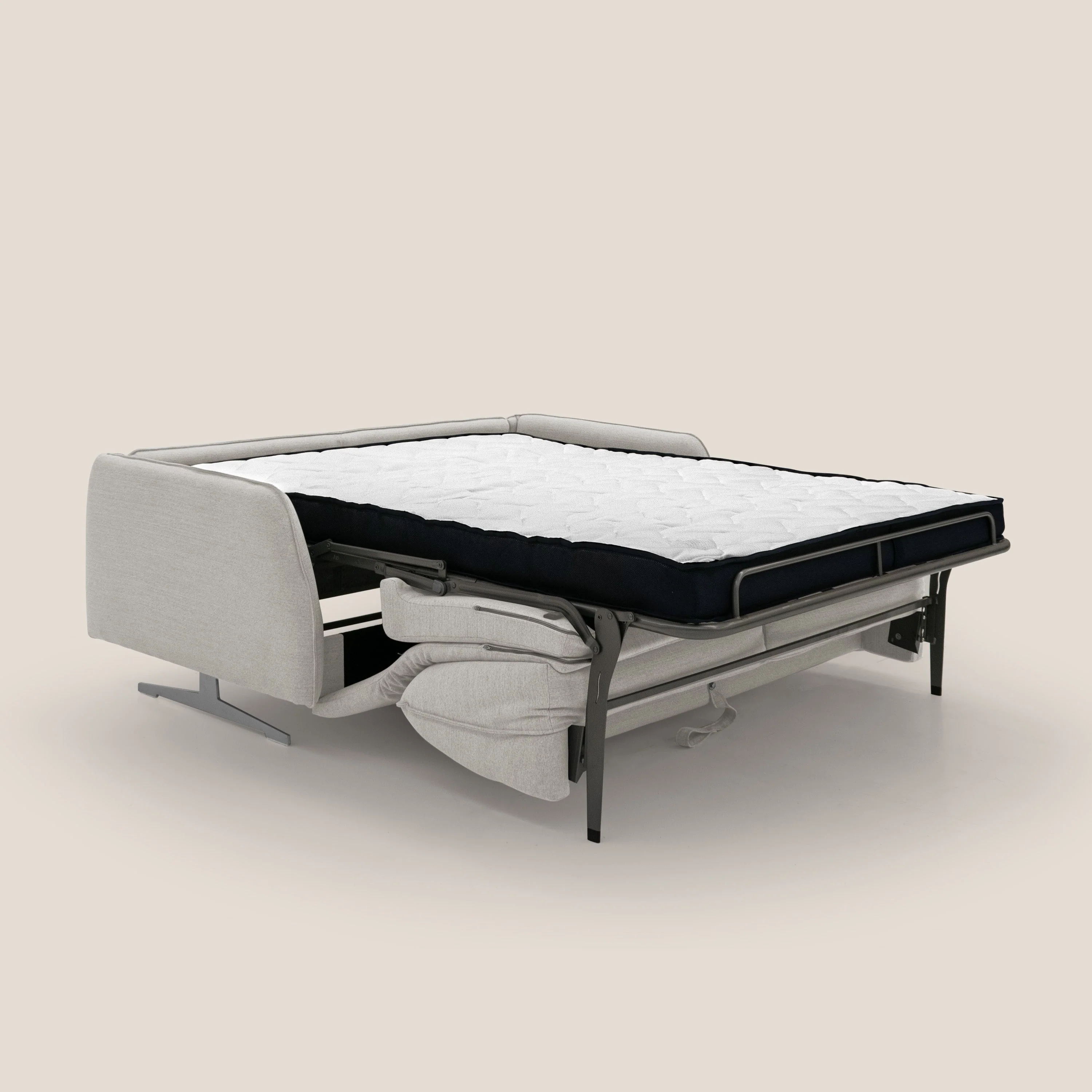 Texas Canapé convertible matrimonial moderne en tissu imperméable T19 crème - Image 2