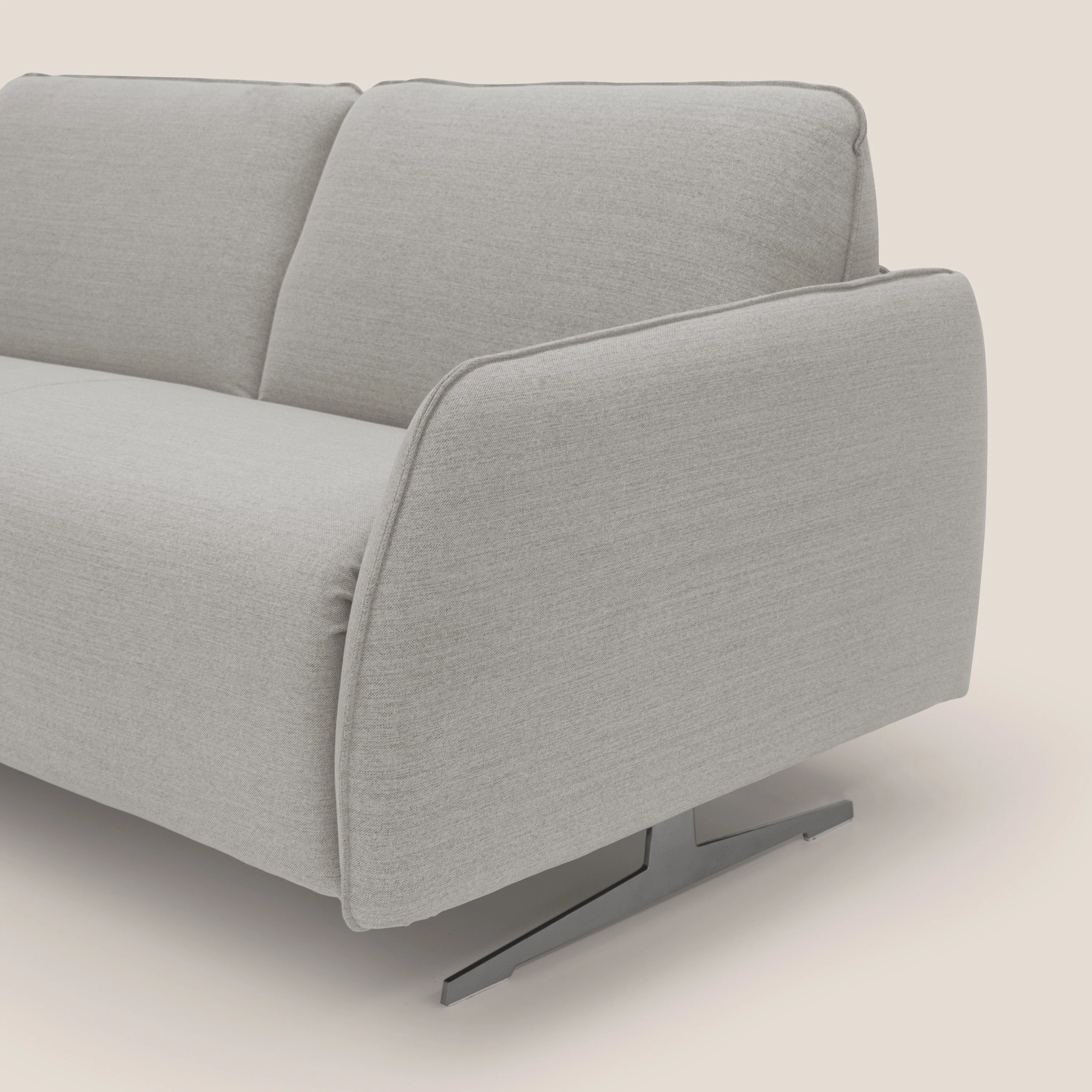 Texas Canapé convertible matrimonial moderne en tissu imperméable T19 crème - Image 8