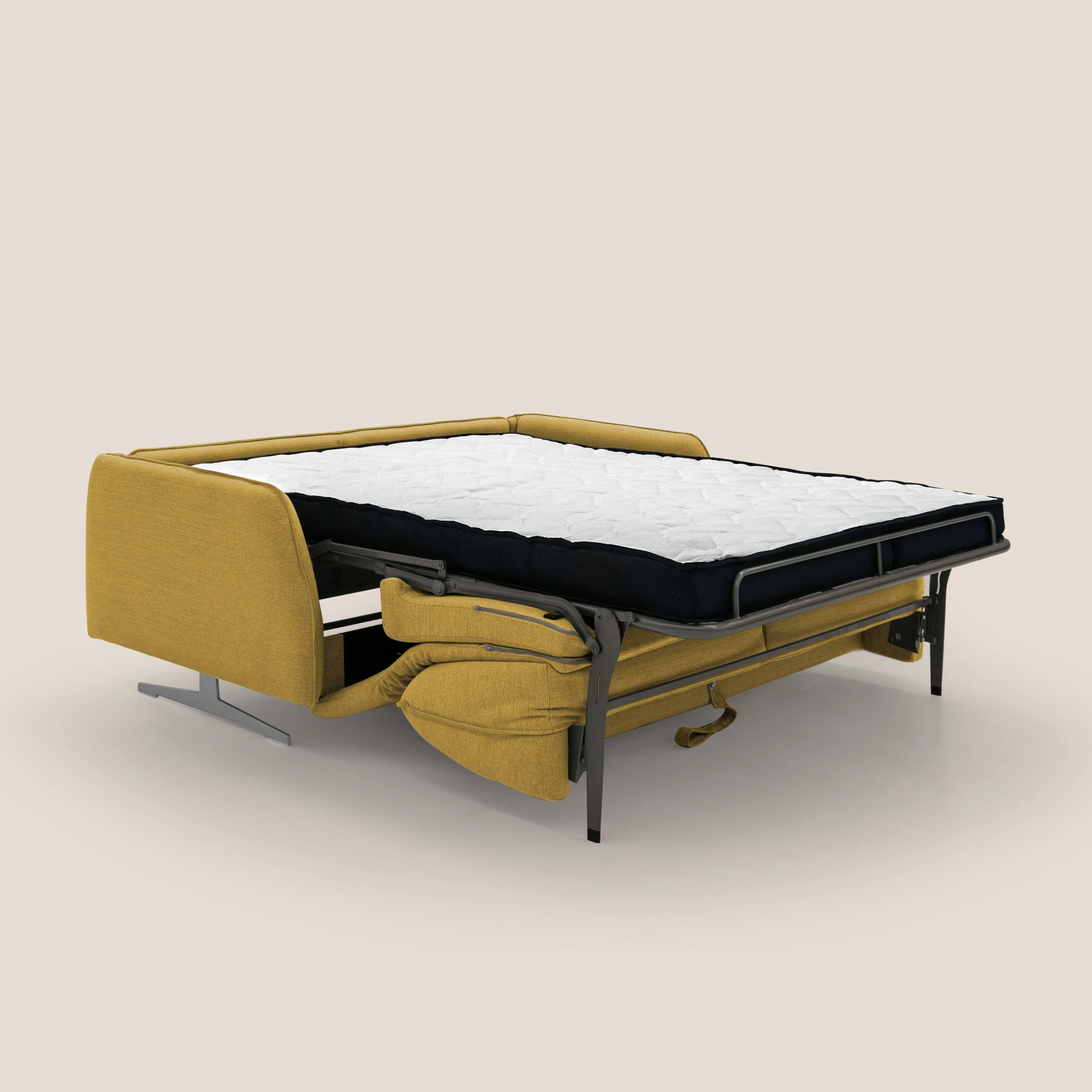 Texas Canapé convertible matrimonial moderne en tissu imperméable T19 jaune - Image 2