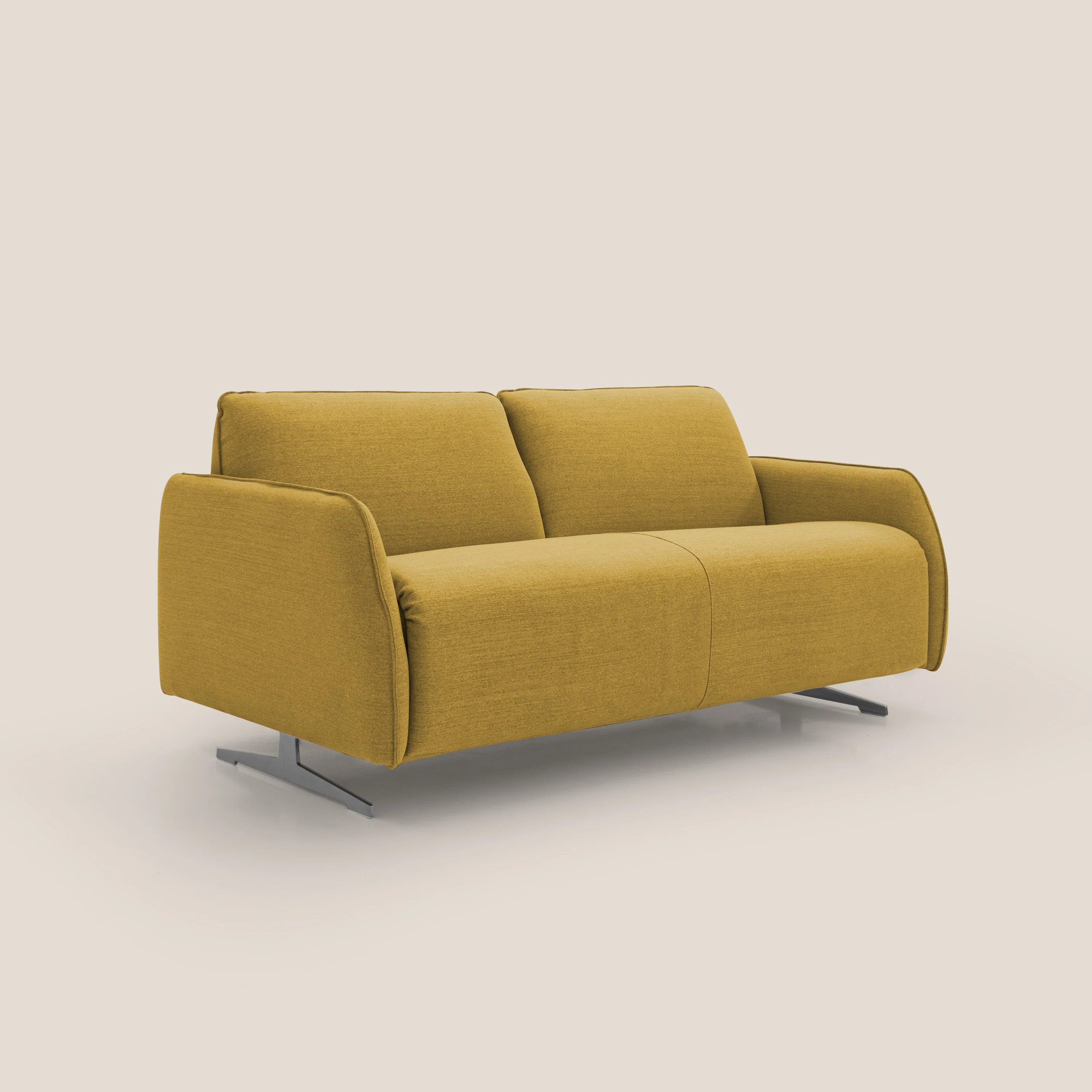 Texas Canapé convertible matrimonial moderne en tissu imperméable T19 jaune - Image 4