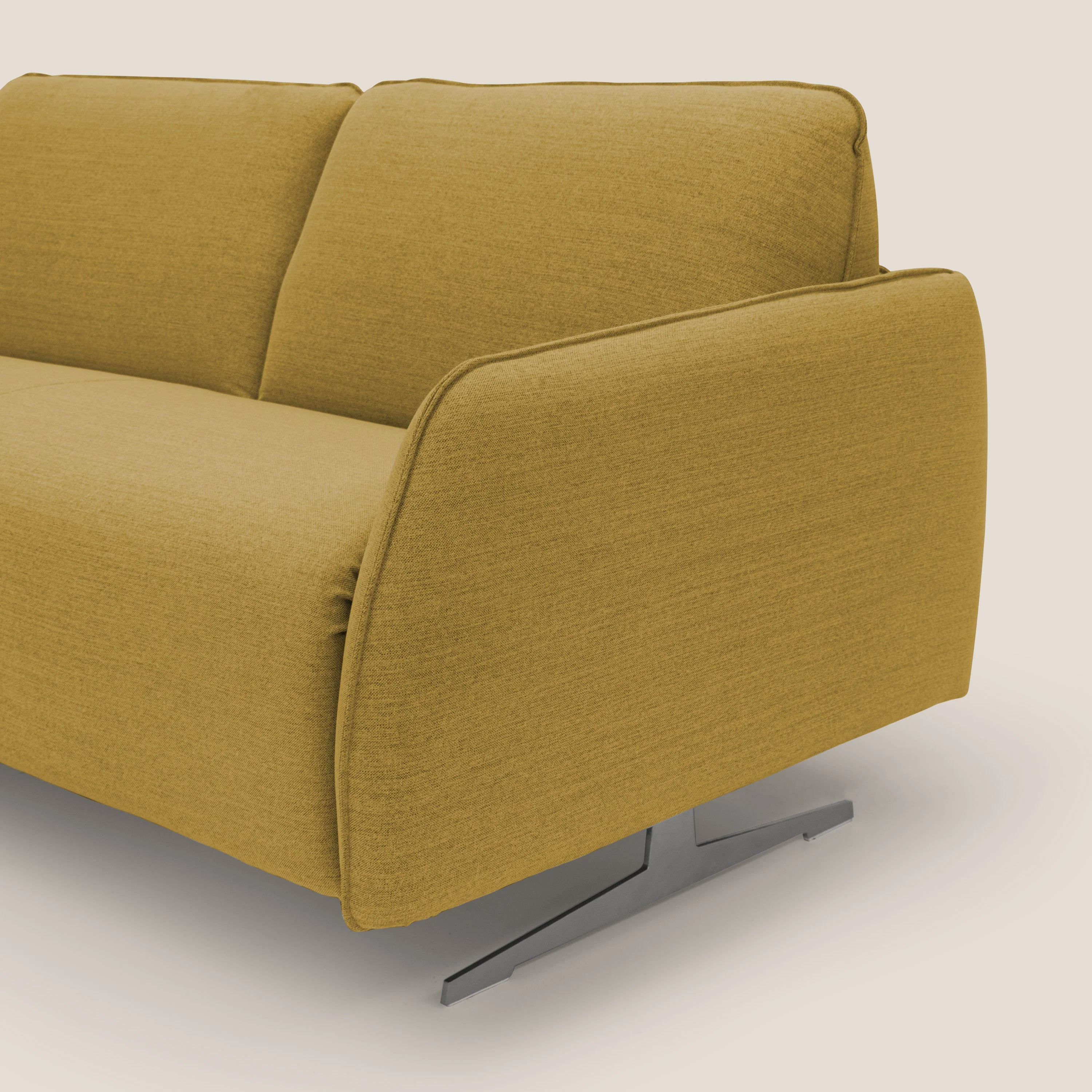 Texas Canapé convertible matrimonial moderne en tissu imperméable T19 jaune - Image 8