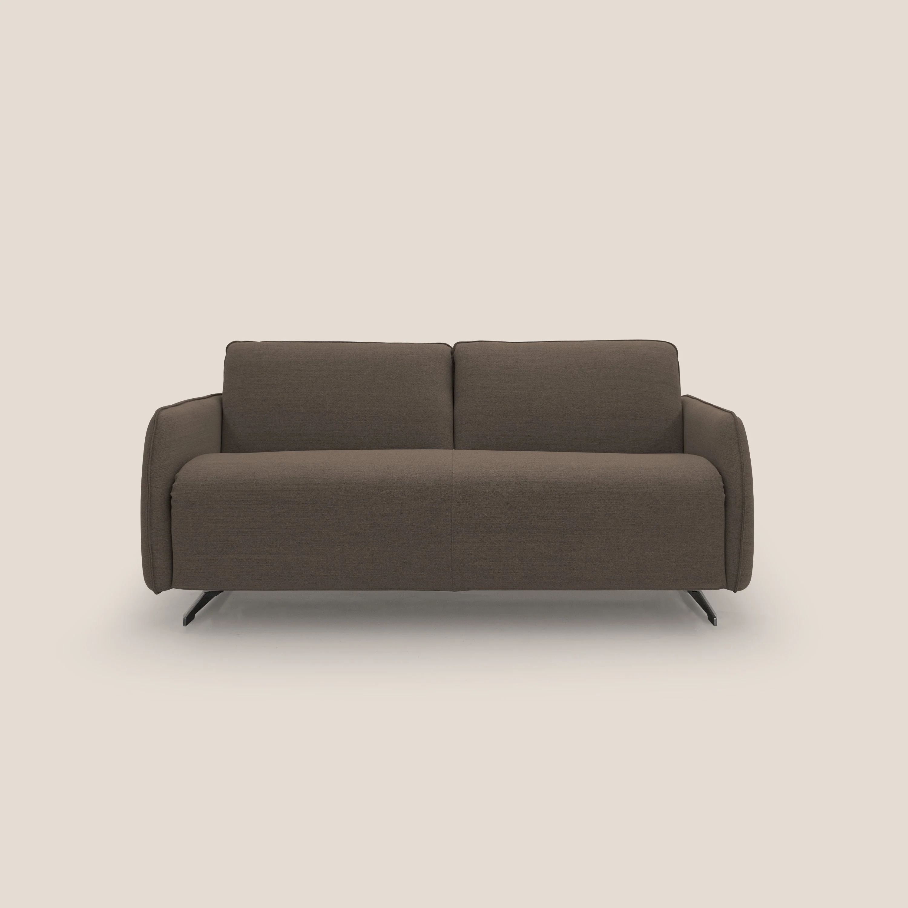 Texas Canapé convertible matrimonial moderne en tissu imperméable T19 marron