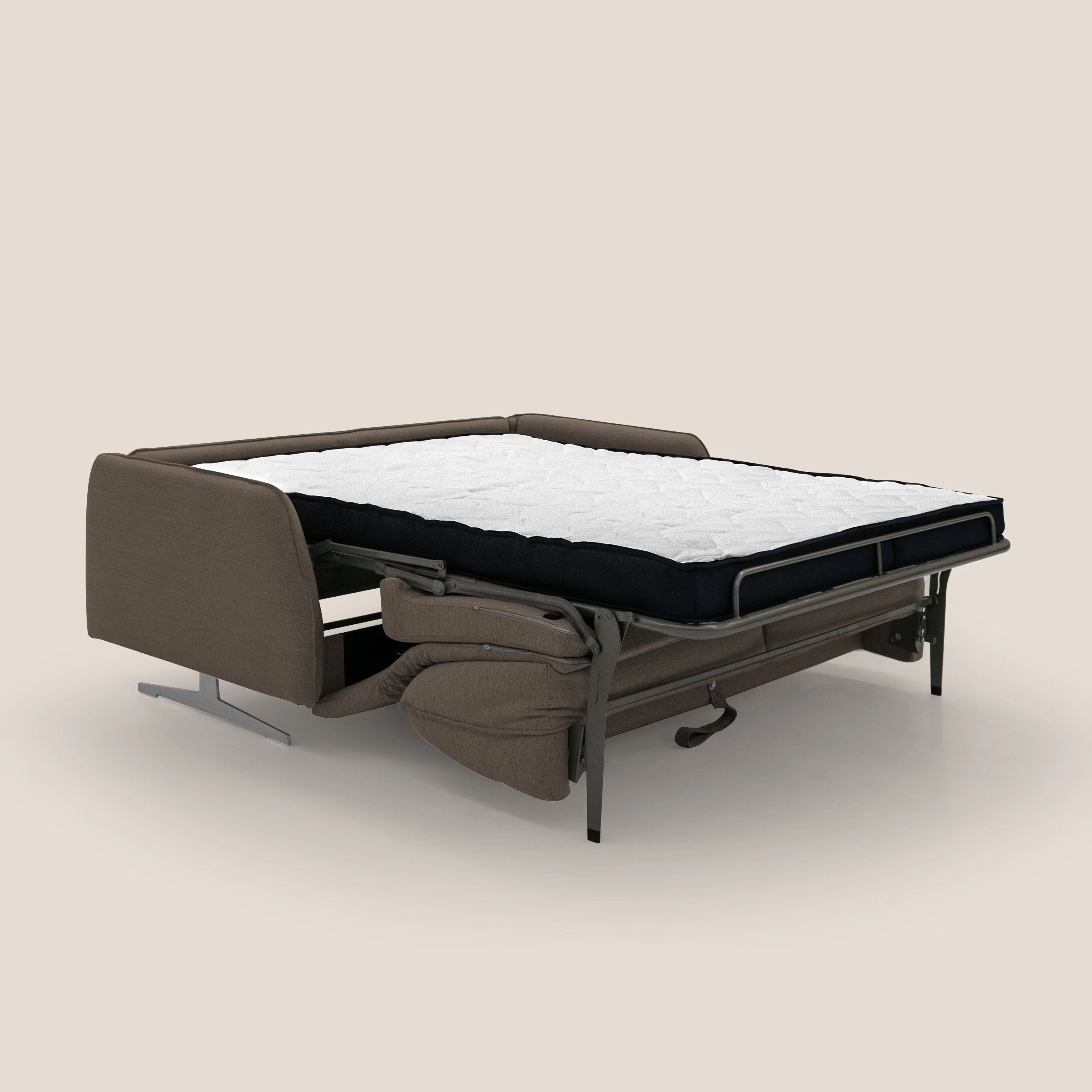 Texas Canapé convertible matrimonial moderne en tissu imperméable T19 marron - Image 2
