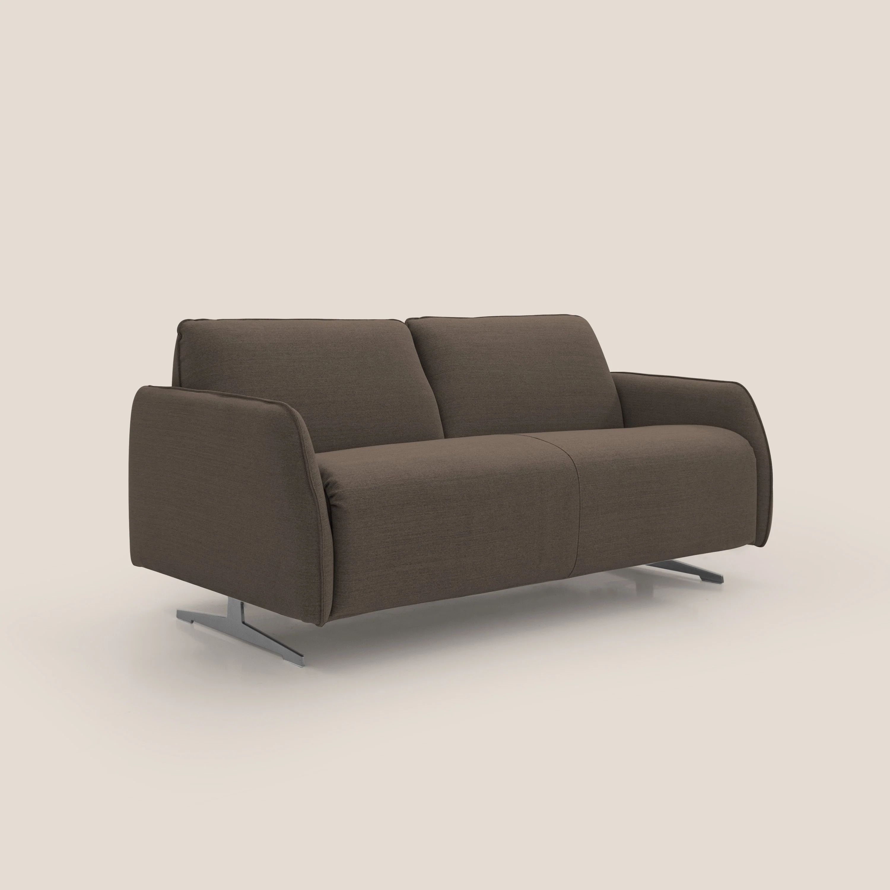 Texas Canapé convertible matrimonial moderne en tissu imperméable T19 marron - Image 4