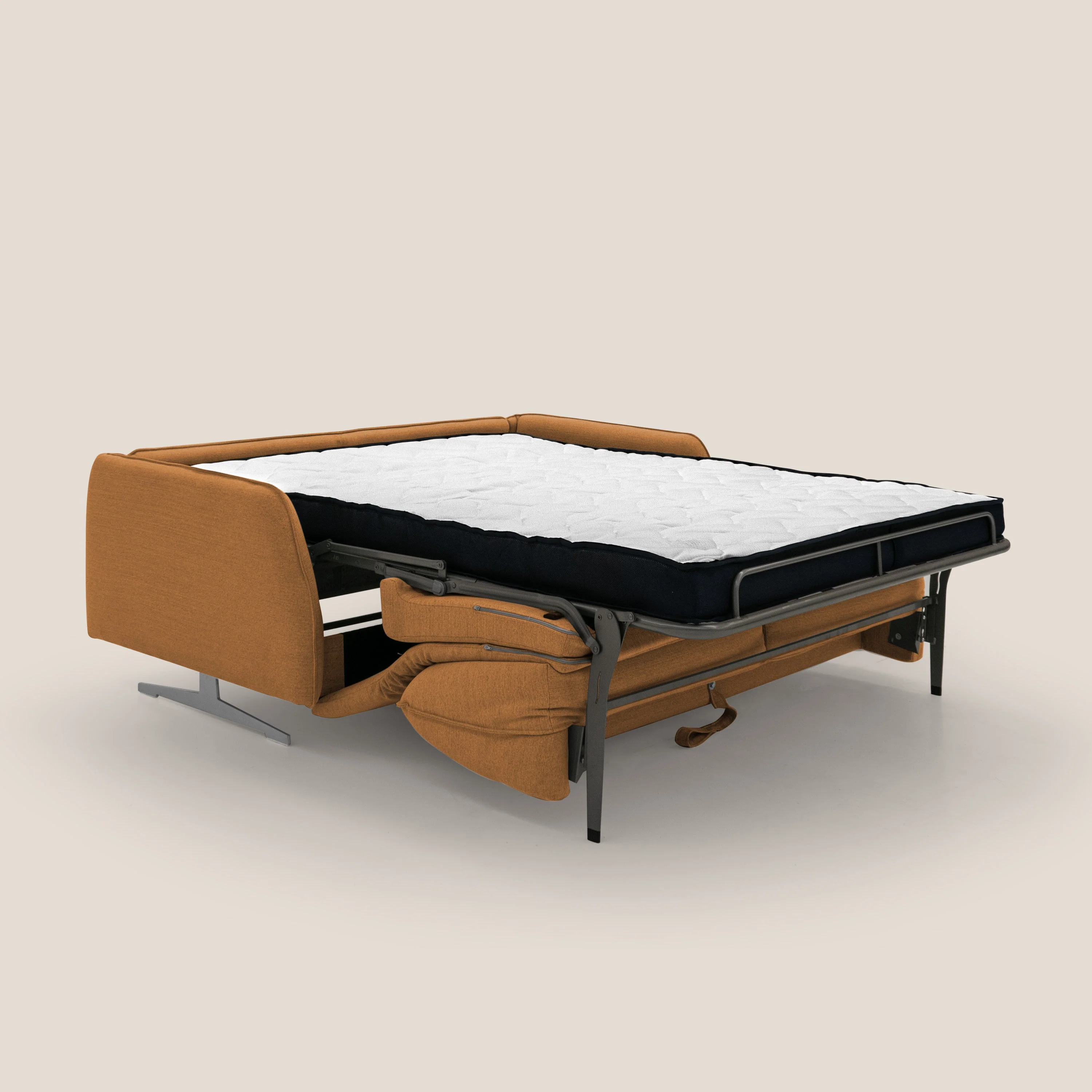 Texas Canapé convertible matrimonial moderne en tissu imperméable T19 orange - Image 2