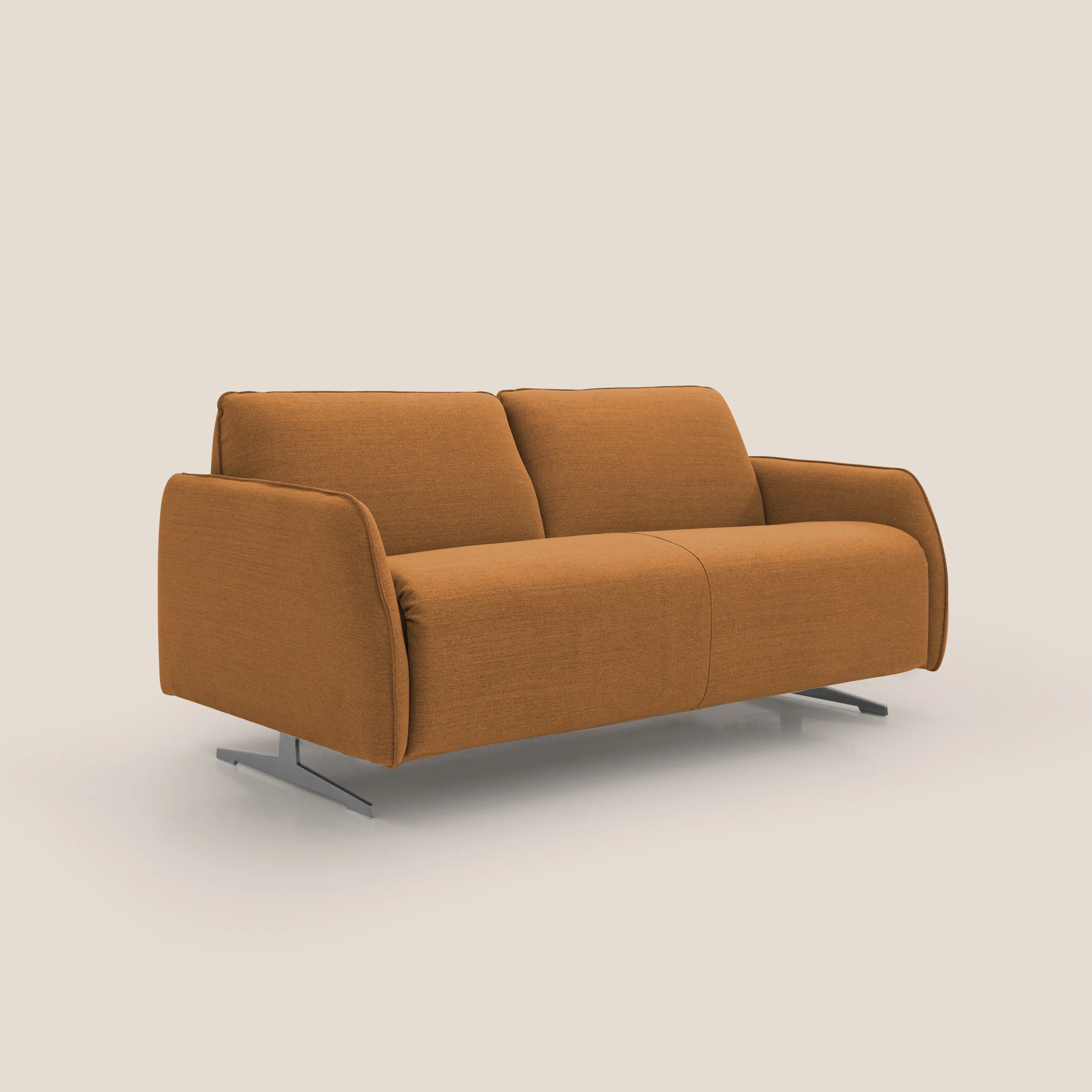 Texas Canapé convertible matrimonial moderne en tissu imperméable T19 orange - Image 4