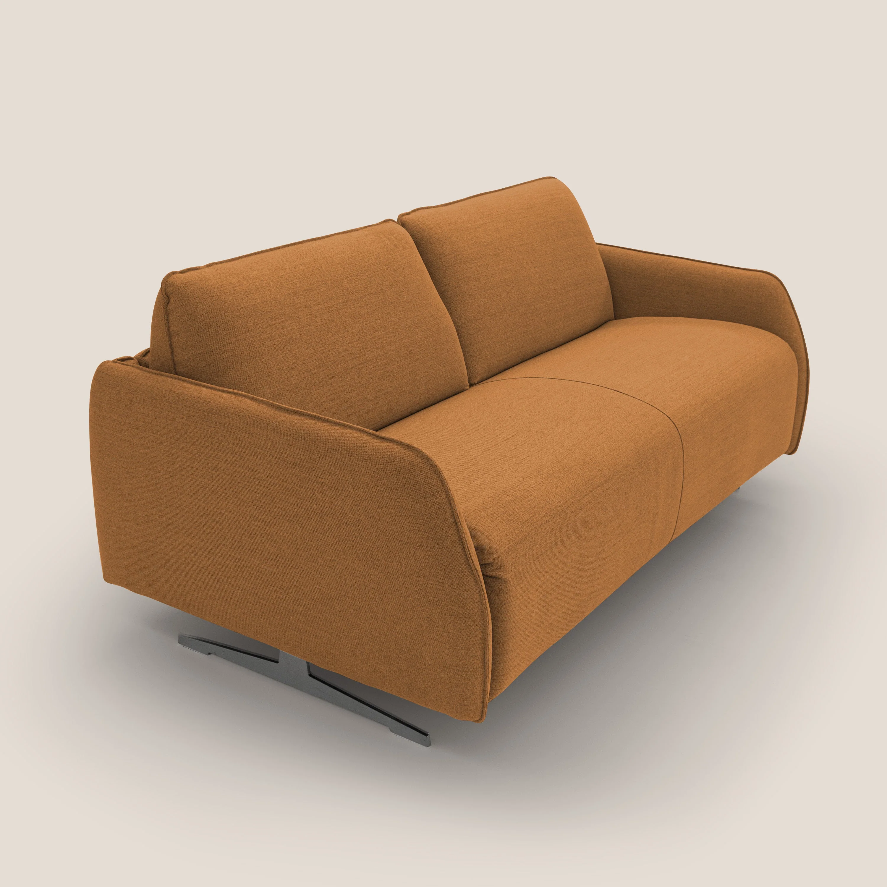 Texas Canapé convertible matrimonial moderne en tissu imperméable T19 orange - Image 6