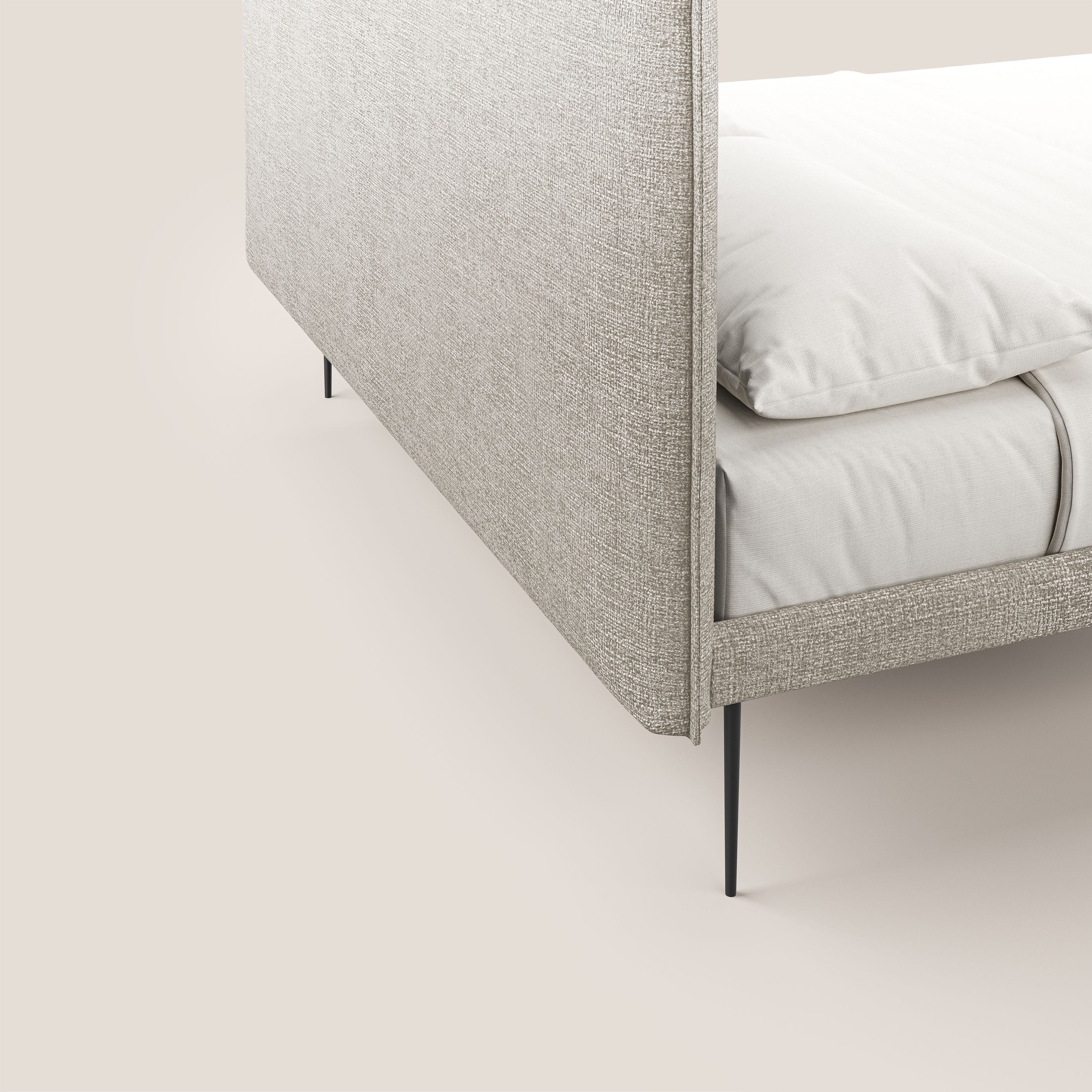 Theo lit moderne déhoussable avec pieds hauts en métal et tissu imperméable T10 crème - Image 6