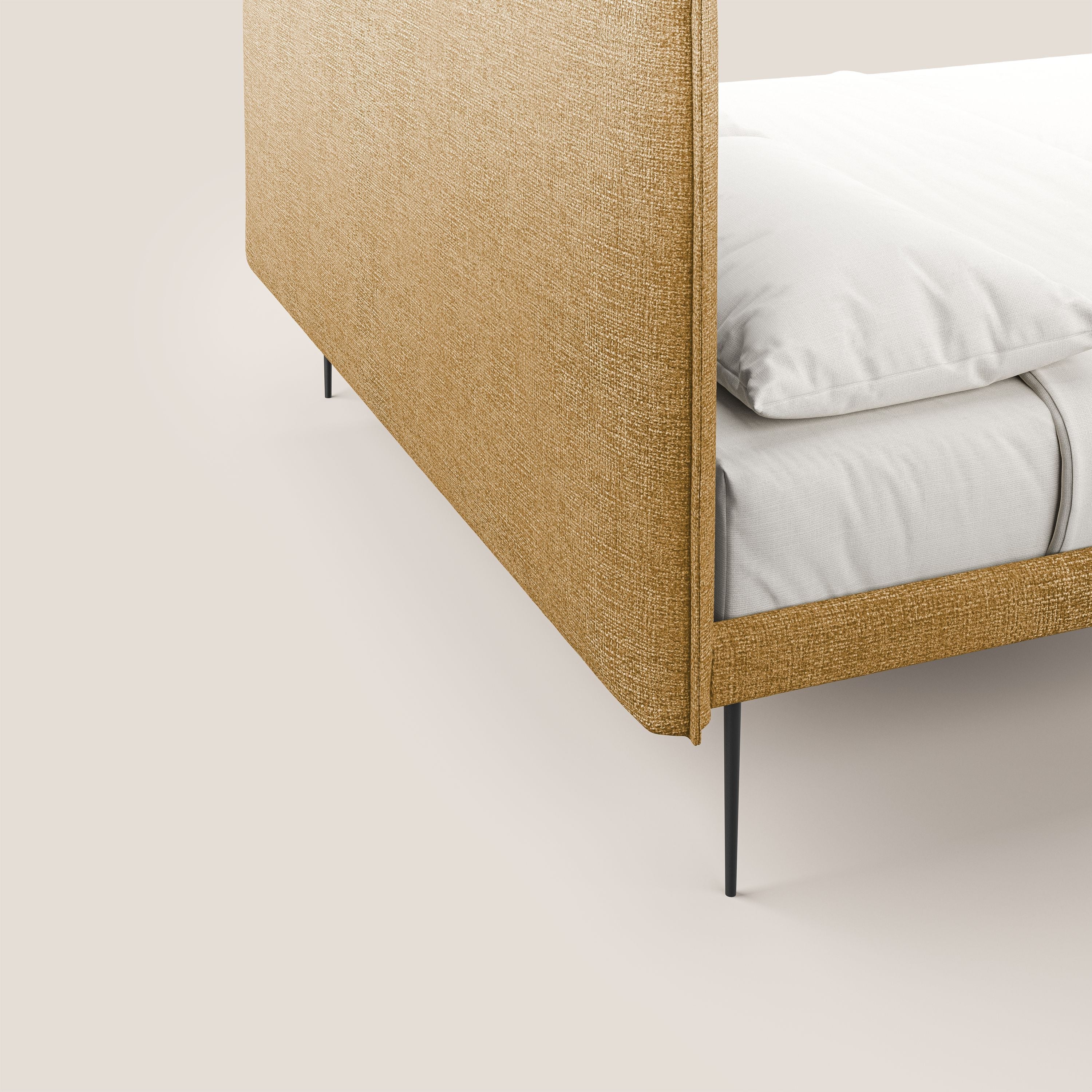 Theo lit moderne déhoussable avec pieds hauts en métal et tissu imperméable T10 jaune - Image 6