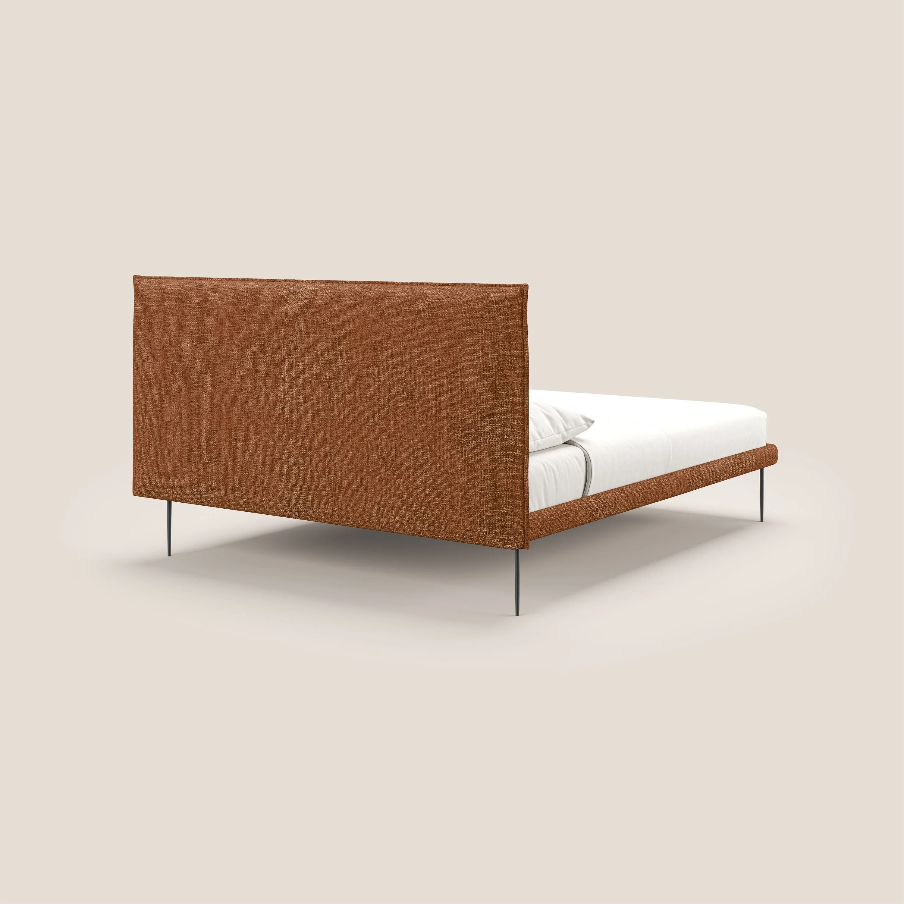 Theo lit moderne déhoussable avec pieds hauts en métal et tissu imperméable T10 orange - Image 4