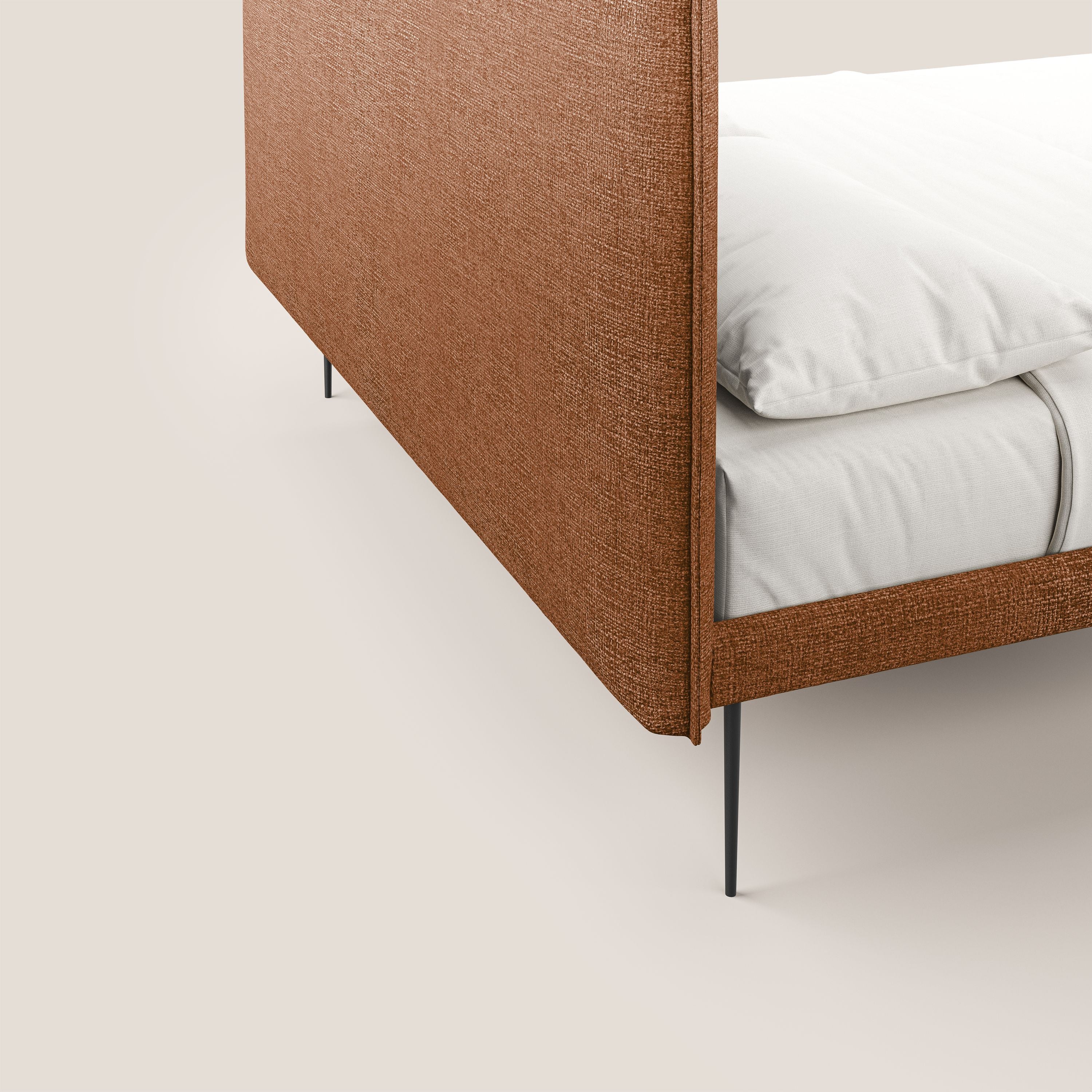 Theo lit moderne déhoussable avec pieds hauts en métal et tissu imperméable T10 orange - Image 6