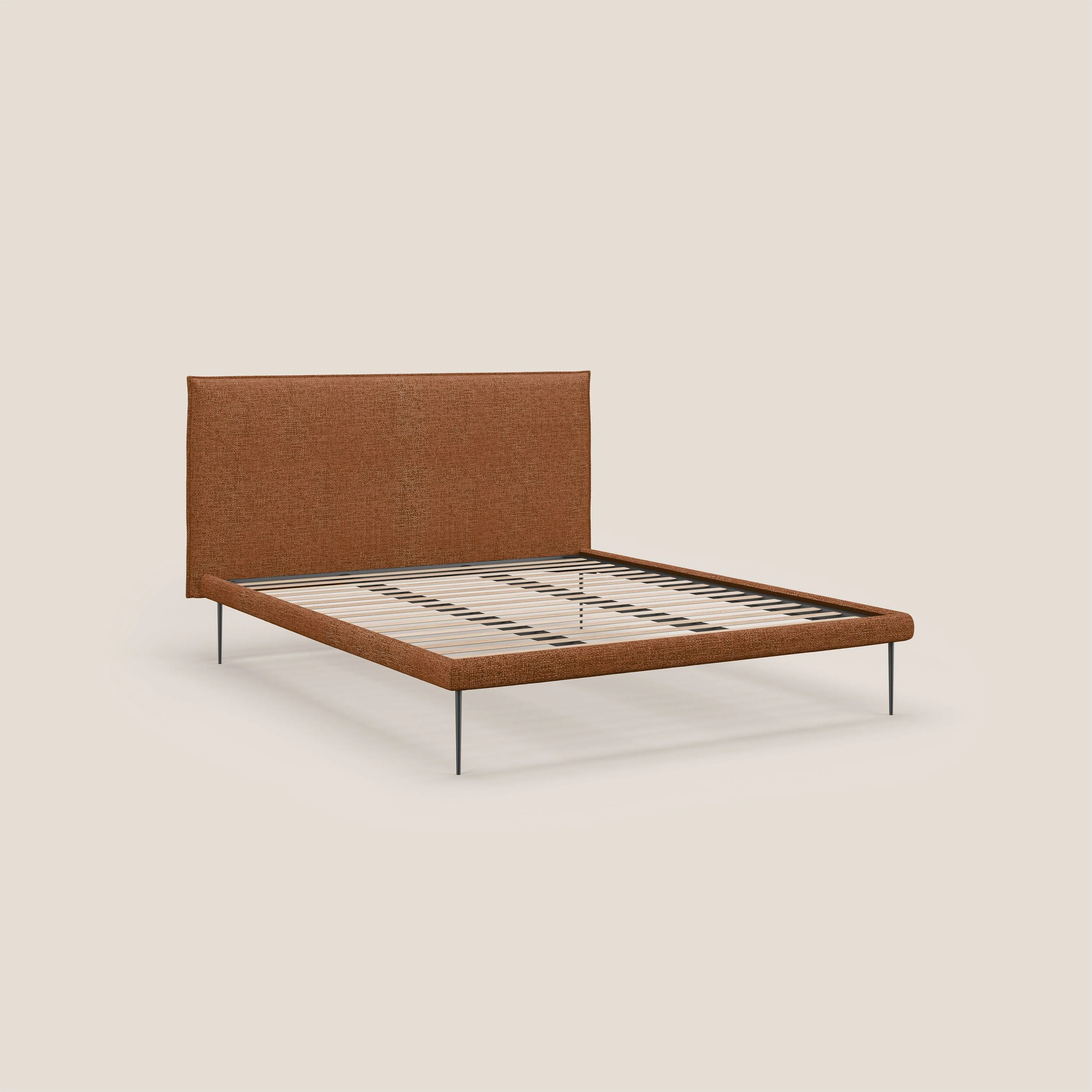 Theo lit moderne déhoussable avec pieds hauts en métal et tissu imperméable T10 orange - Image 7