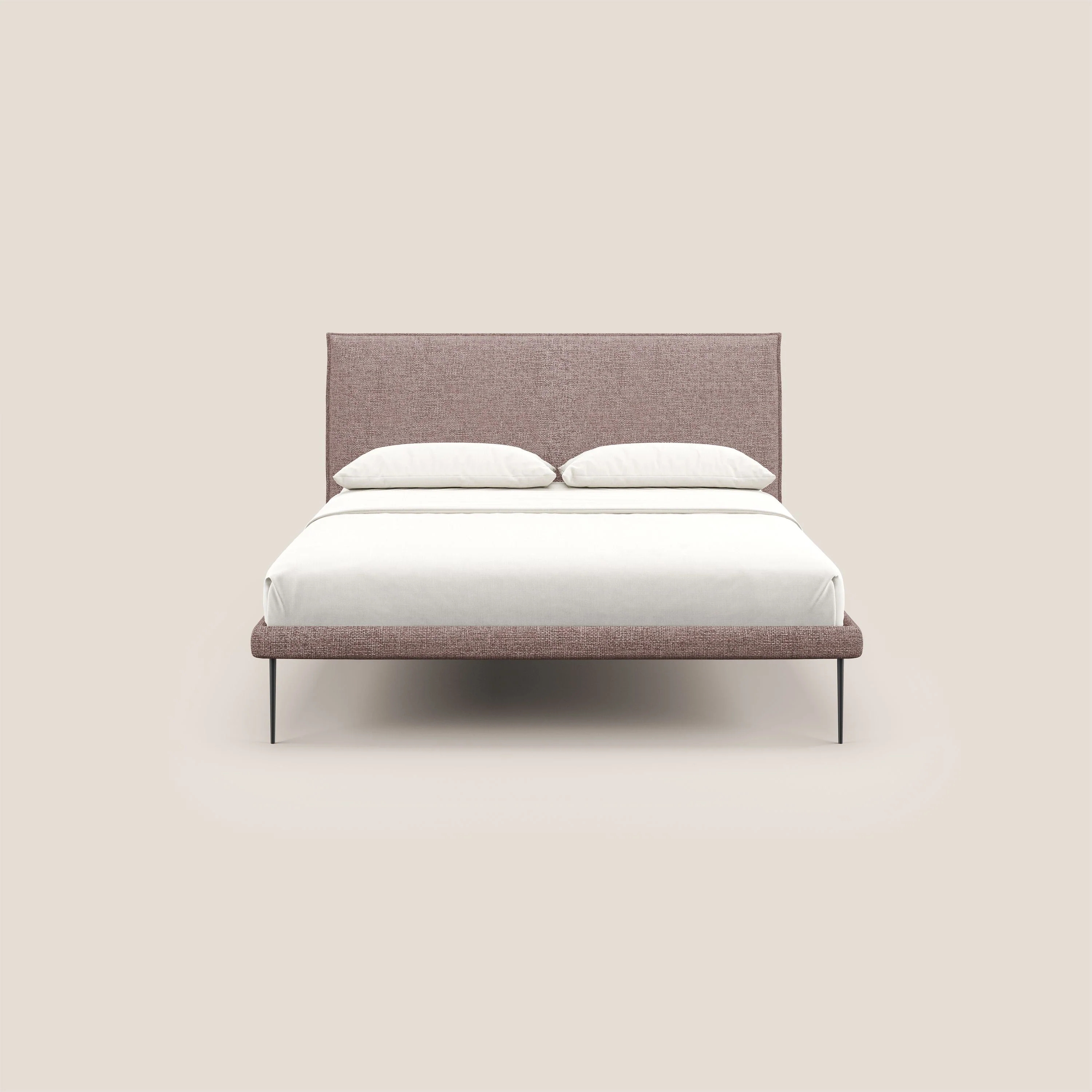 Theo lit moderne déhoussable avec pieds hauts en métal et tissu imperméable T10 rose - Image 2