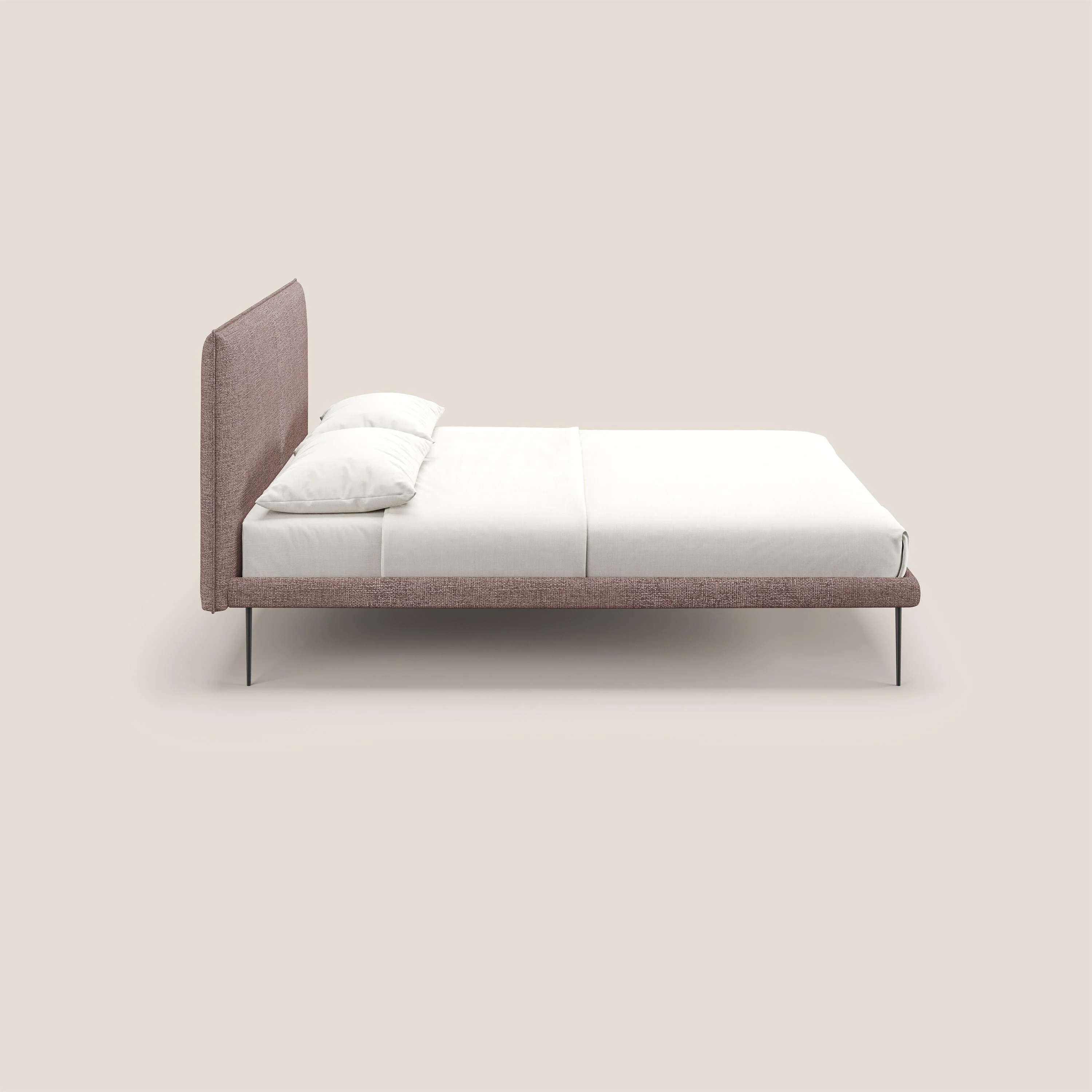 Theo lit moderne déhoussable avec pieds hauts en métal et tissu imperméable T10 rose - Image 3