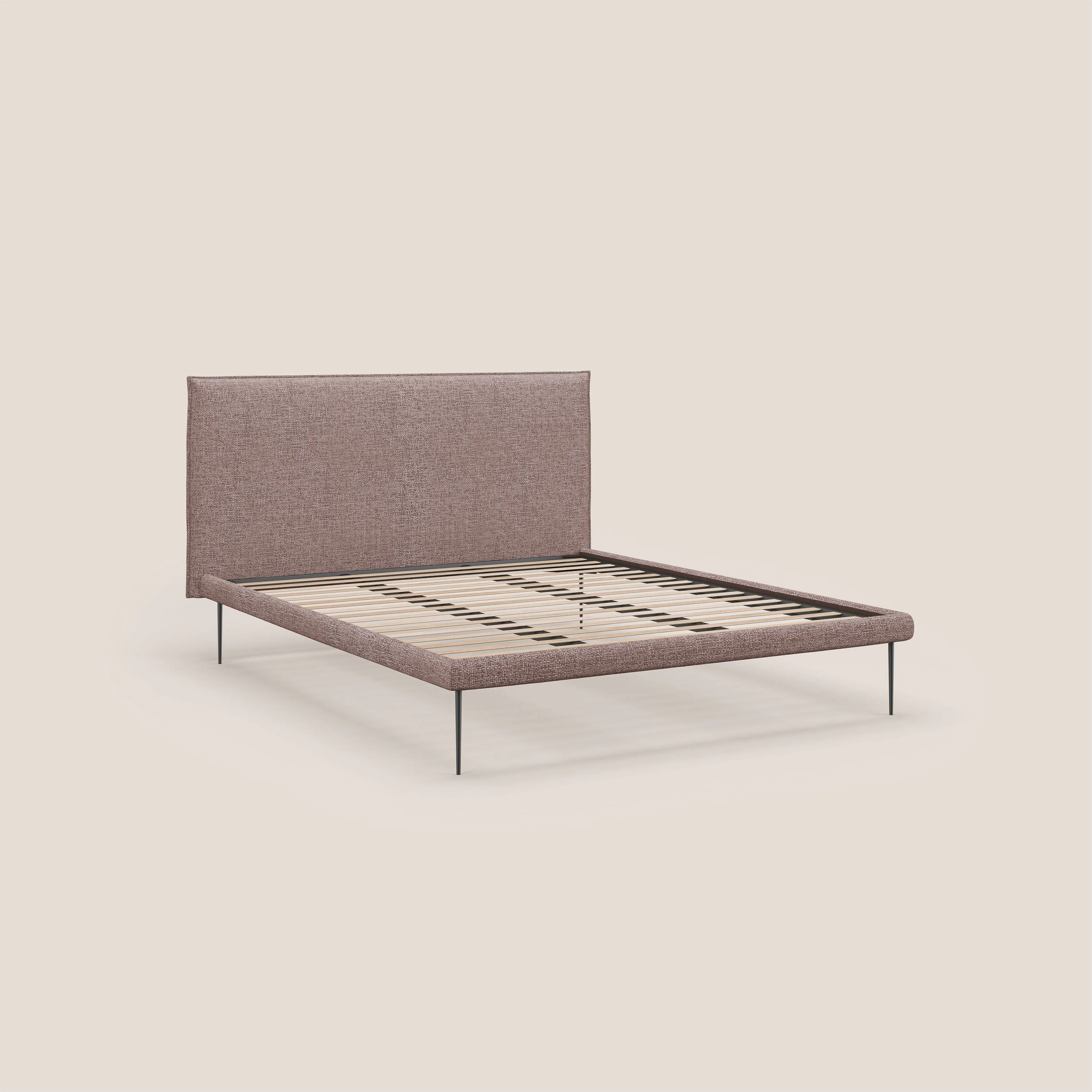 Theo lit moderne déhoussable avec pieds hauts en métal et tissu imperméable T10 rose - Image 7