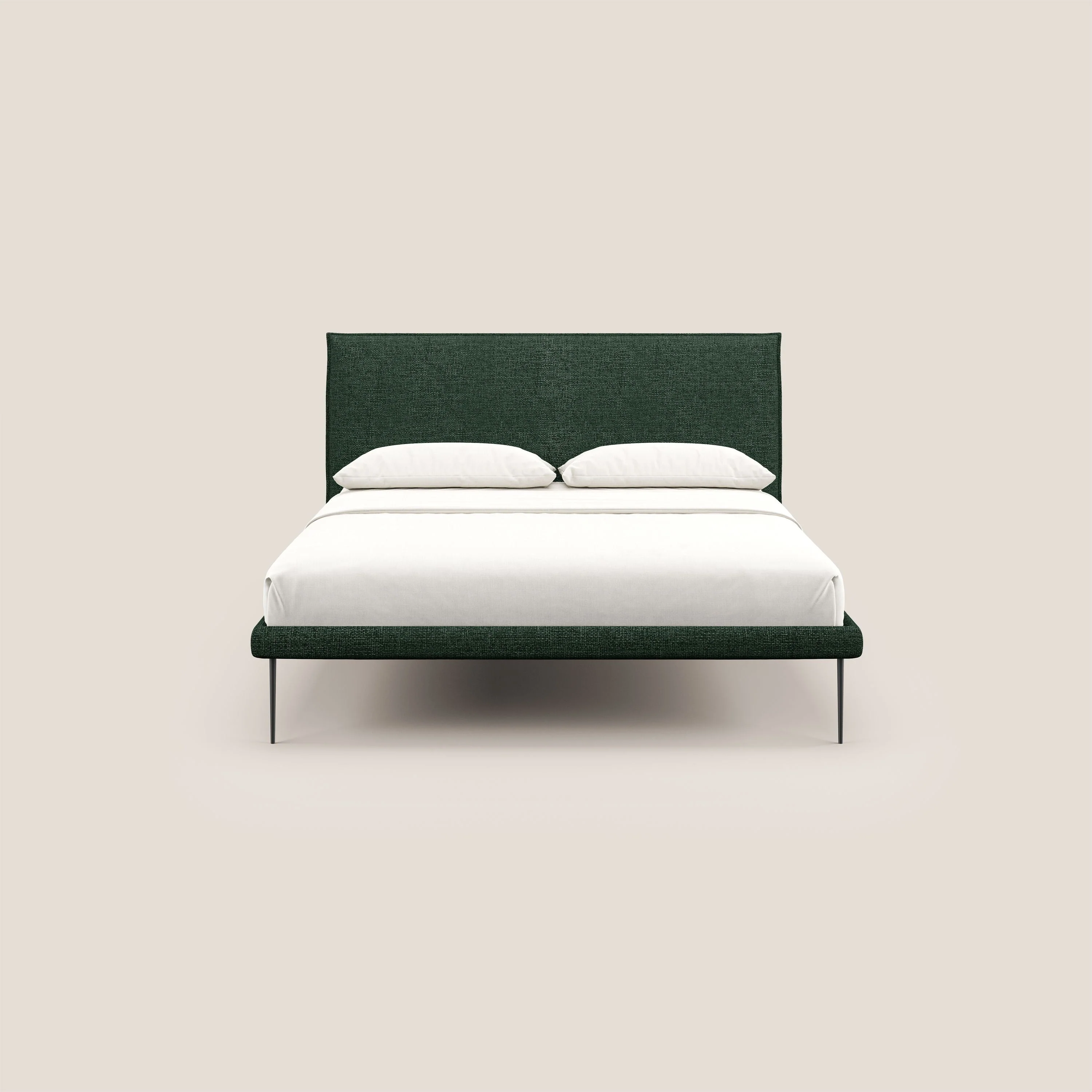 Theo lit moderne déhoussable avec pieds hauts en métal et tissu imperméable T10 vert - Image 2