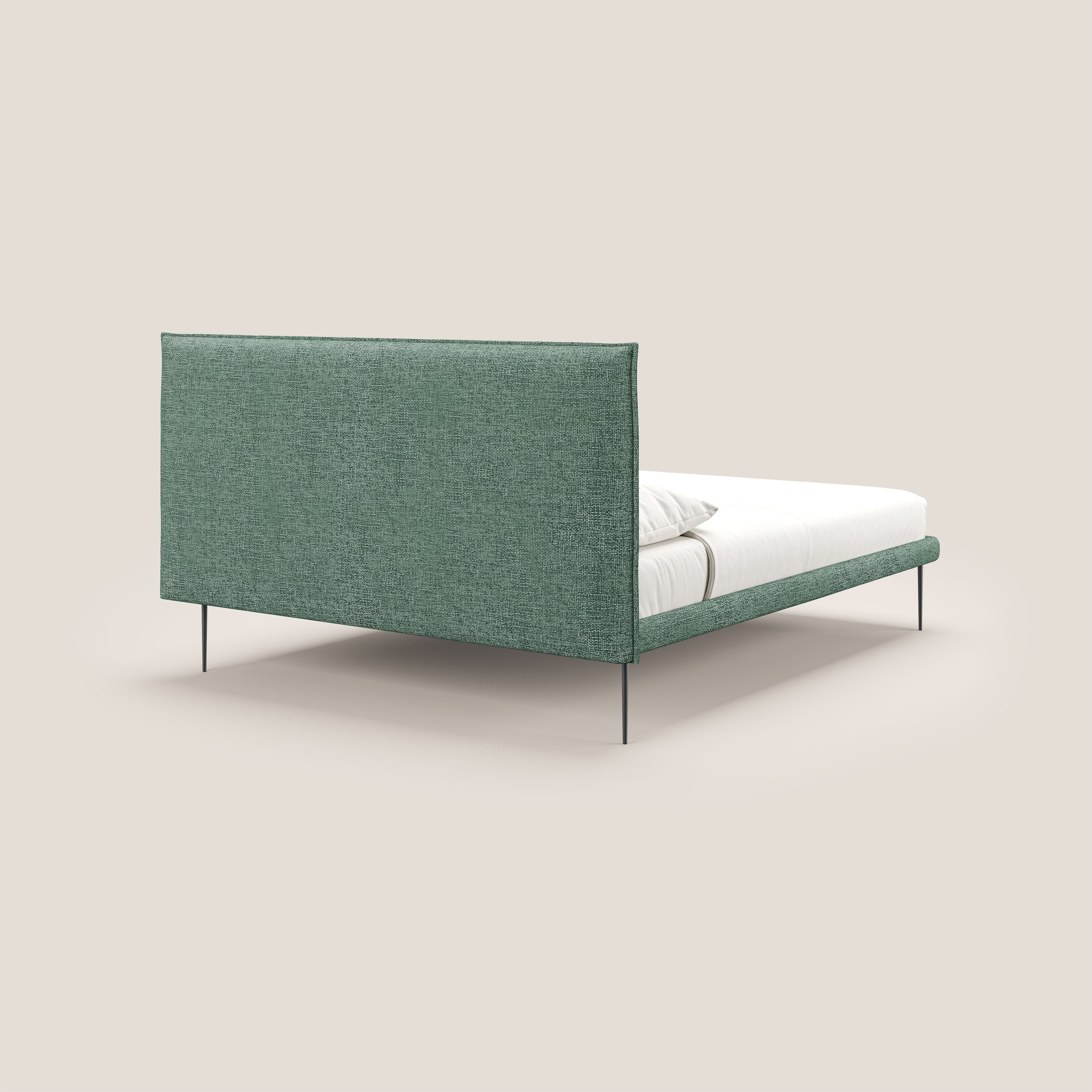 Theo lit moderne déhoussable avec pieds hauts en métal et tissu imperméable T10 vert sauge - Image 4