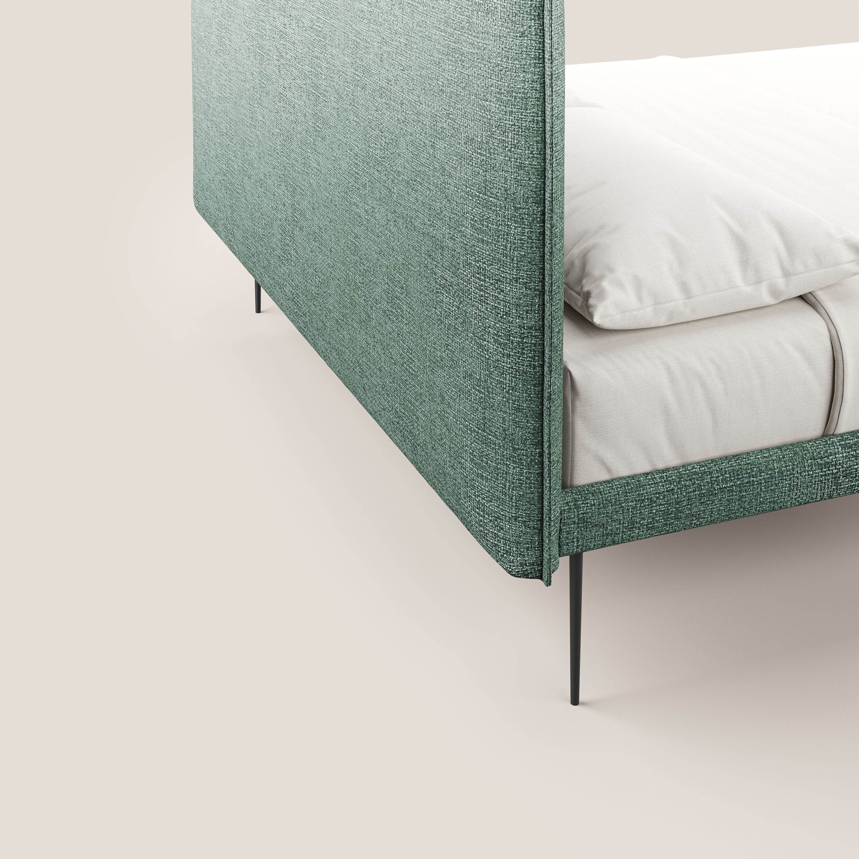 Theo lit moderne déhoussable avec pieds hauts en métal et tissu imperméable T10 vert sauge - Image 6