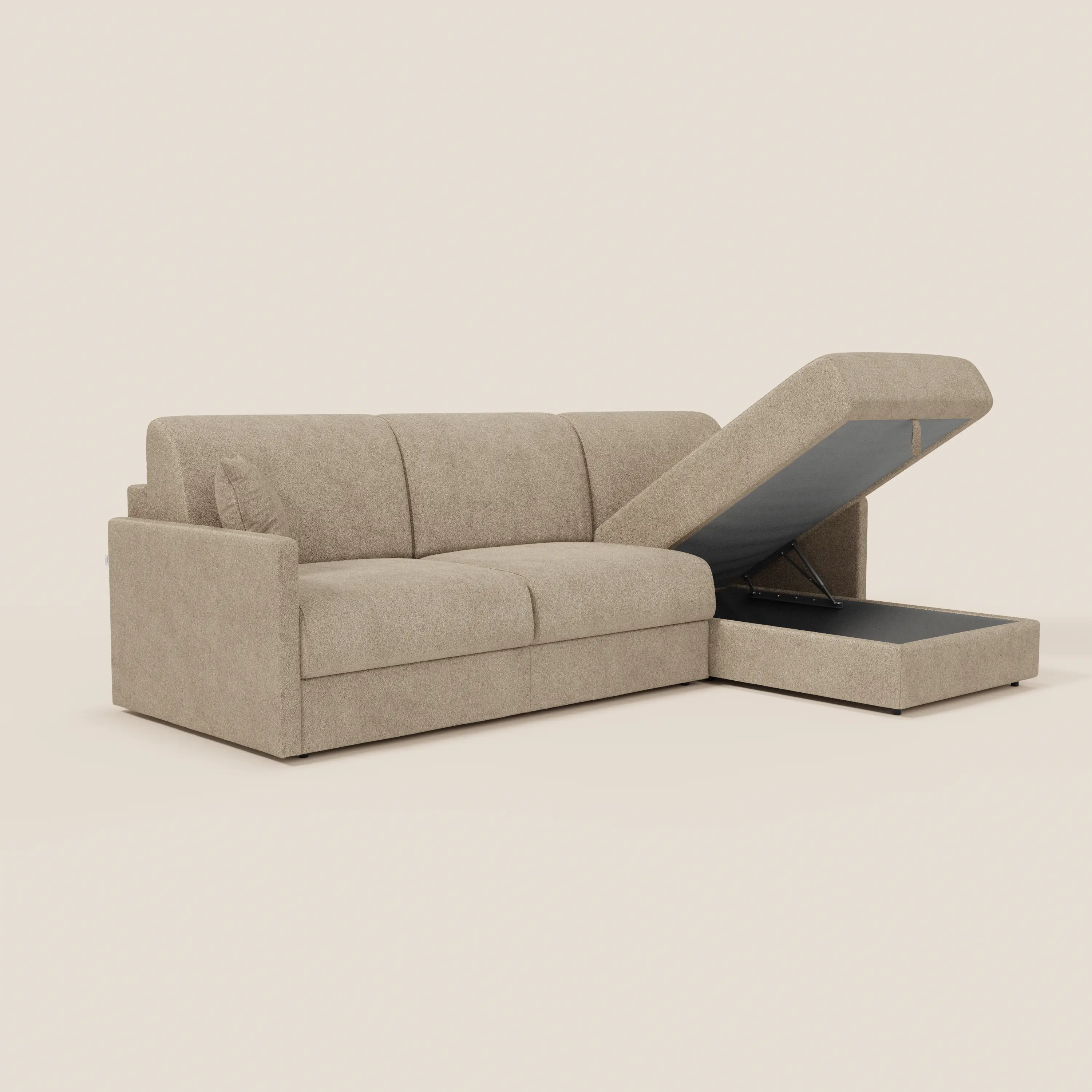 Tommy Canapé convertible avec méridienne coffre - design minimaliste et déhoussable en tissu détachable effet coton T33 - Image 10