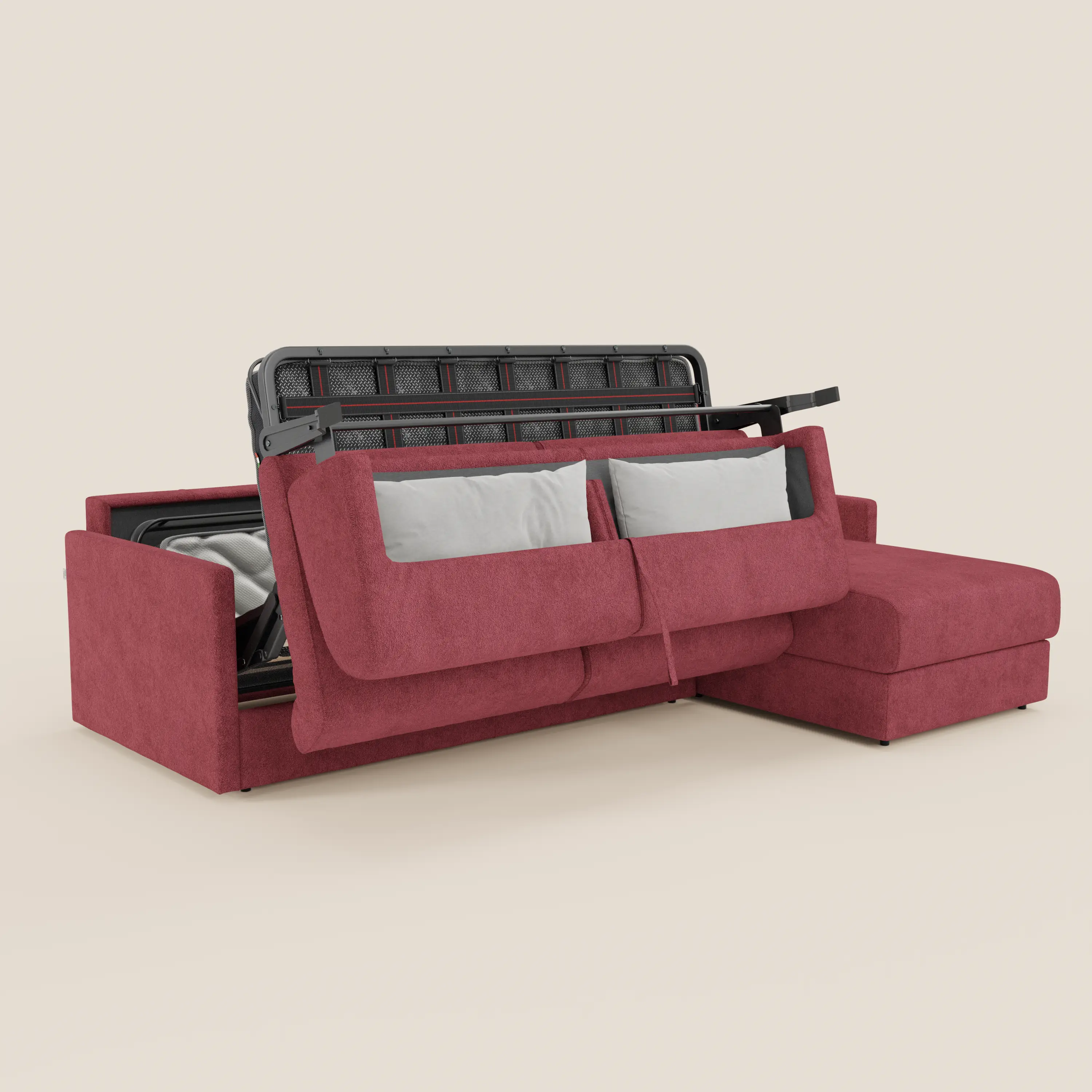 Tommy Canapé convertible avec méridienne coffre - design minimaliste et déhoussable en tissu détachable effet coton T33 - Image 102