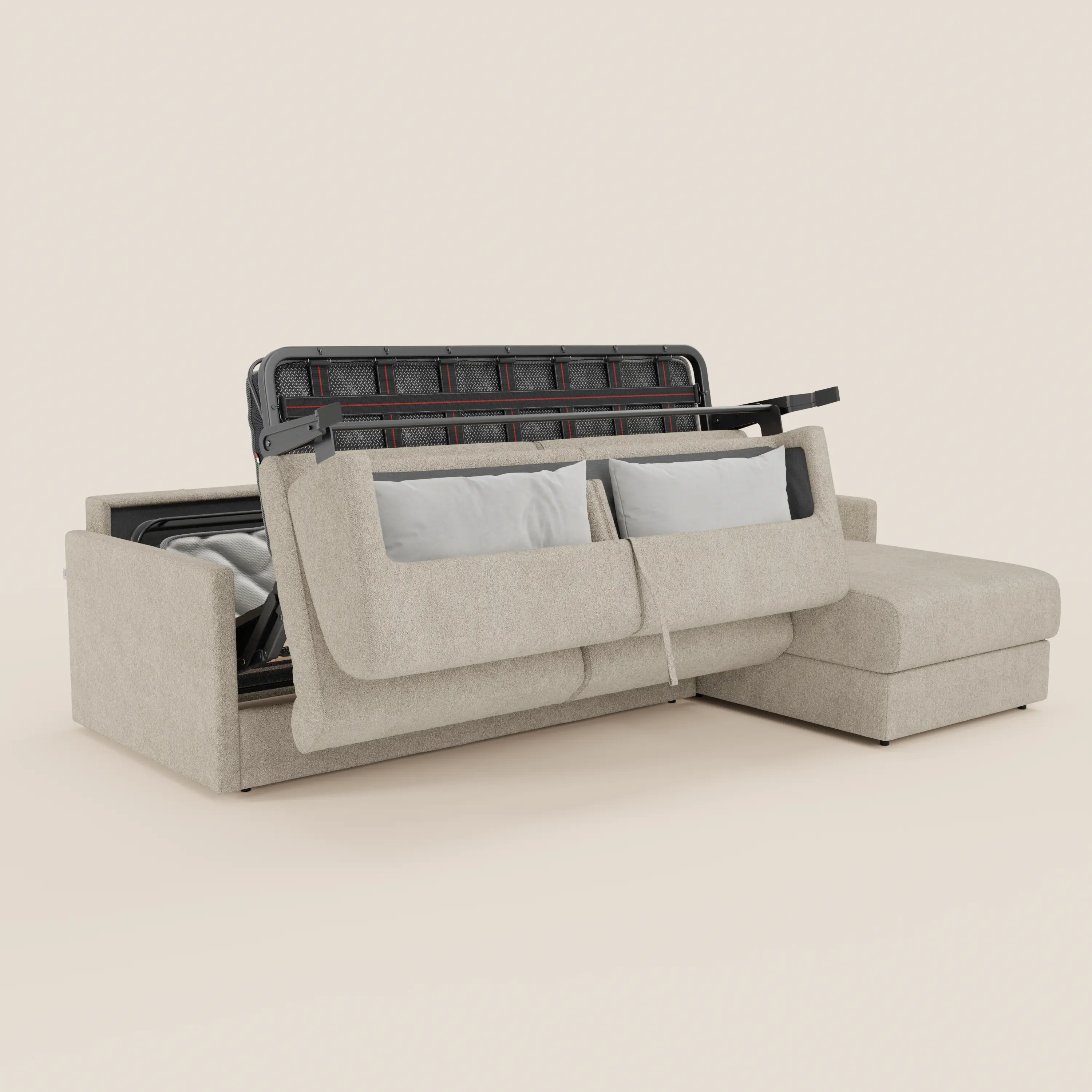 Tommy Canapé convertible avec méridienne coffre - design minimaliste et déhoussable en tissu détachable effet coton T33 - Image 118