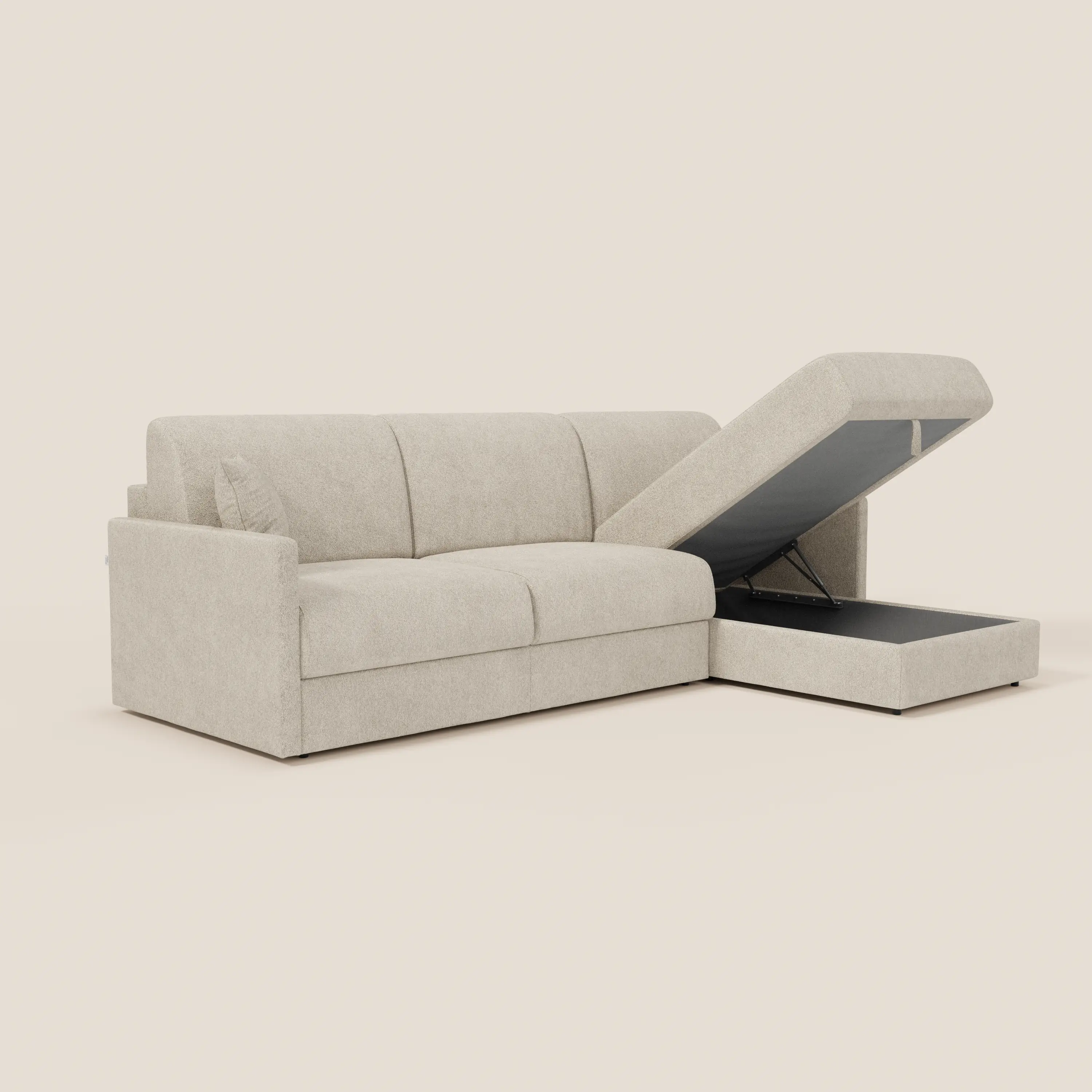 Tommy Canapé convertible avec méridienne coffre - design minimaliste et déhoussable en tissu détachable effet coton T33 - Image 122