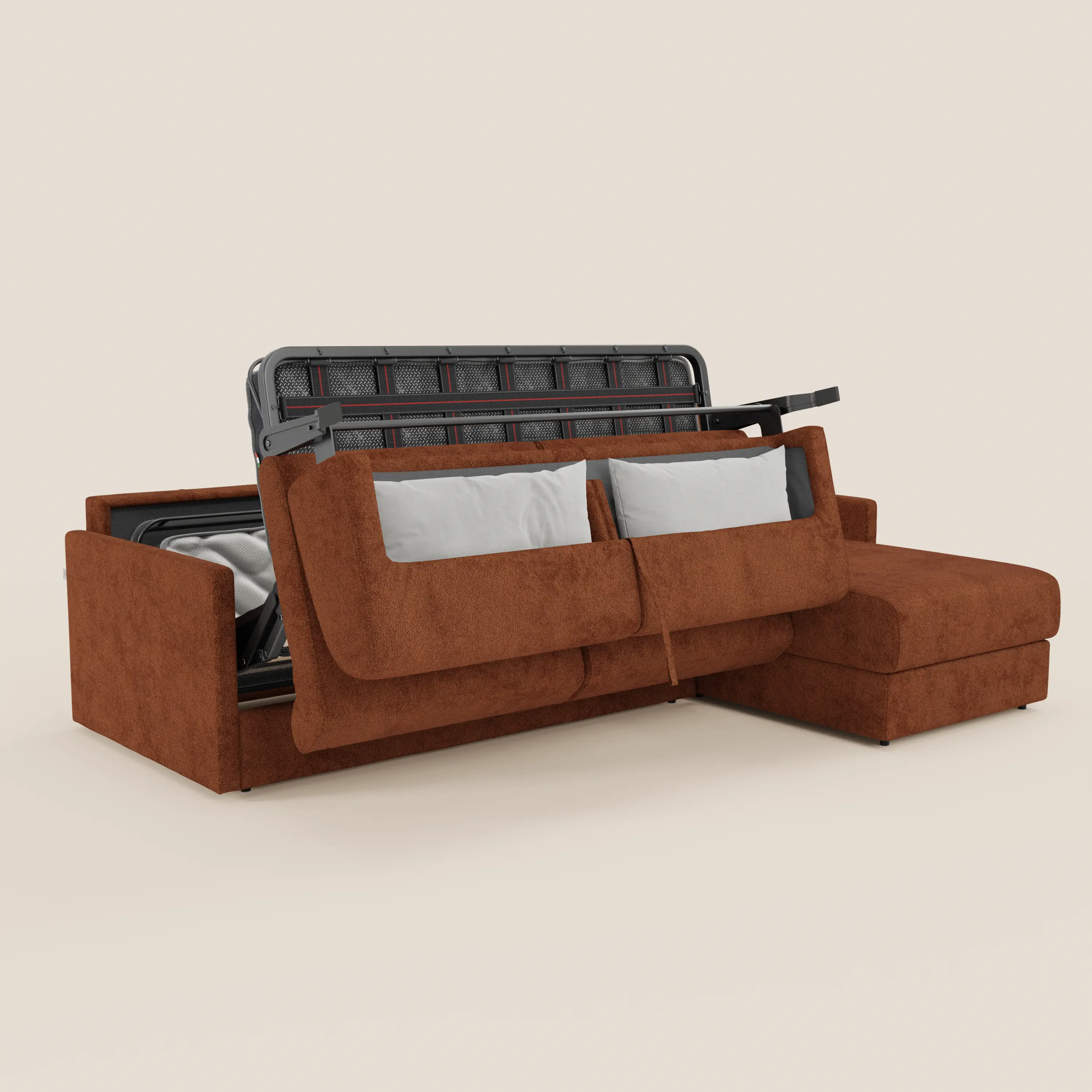 Tommy Canapé convertible avec méridienne coffre - design minimaliste et déhoussable en tissu détachable effet coton T33 - Image 134