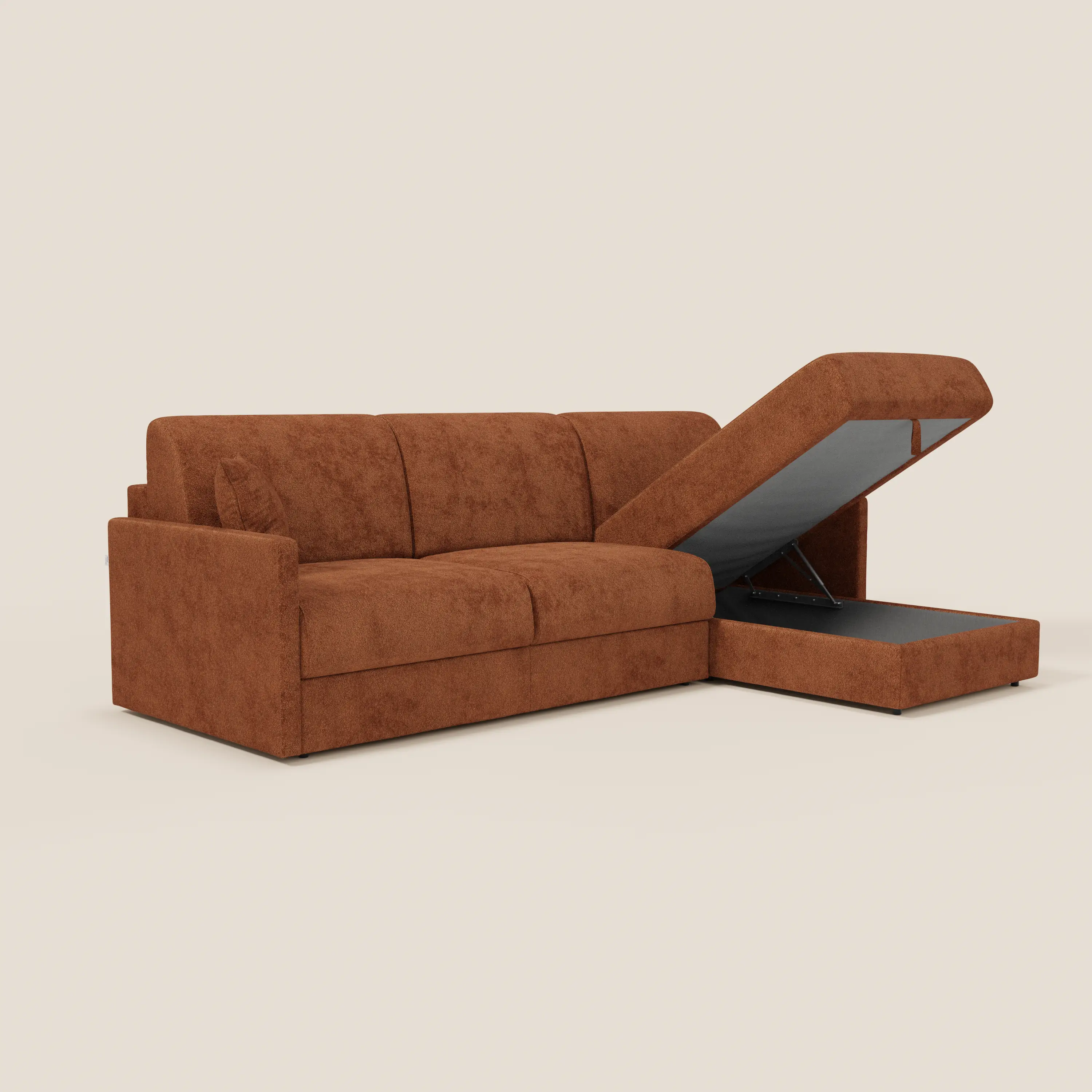 Tommy Canapé convertible avec méridienne coffre - design minimaliste et déhoussable en tissu détachable effet coton T33 - Image 138