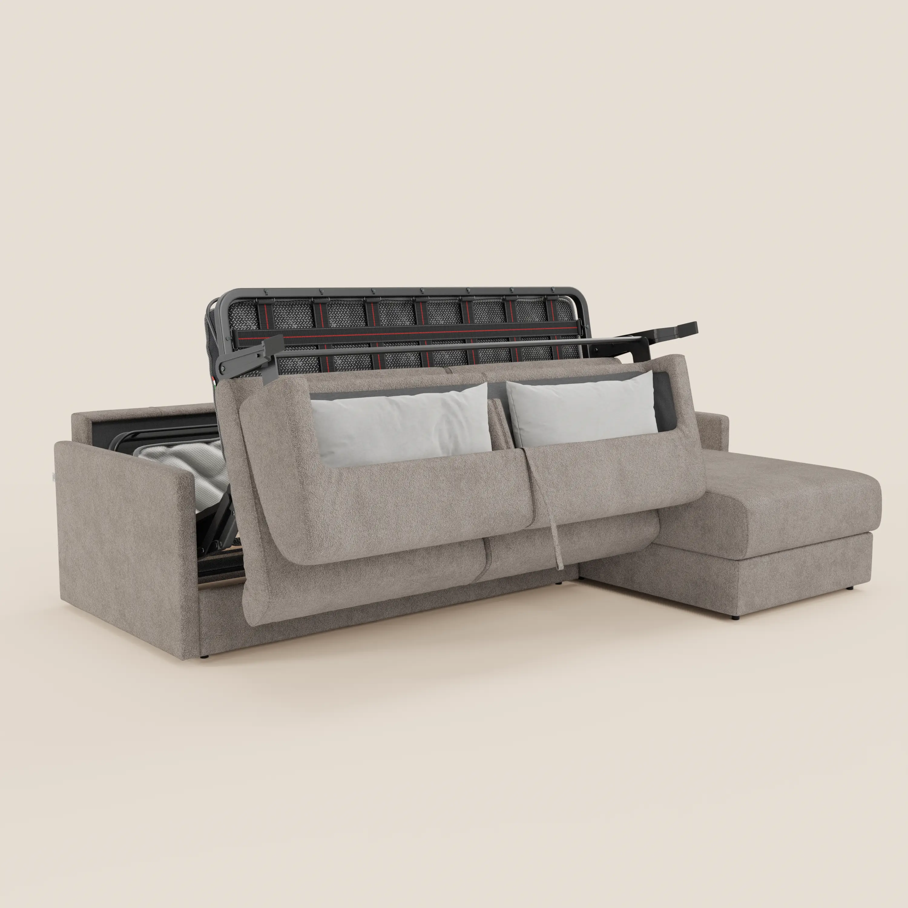 Tommy Canapé convertible avec méridienne coffre - design minimaliste et déhoussable en tissu détachable effet coton T33 - Image 166