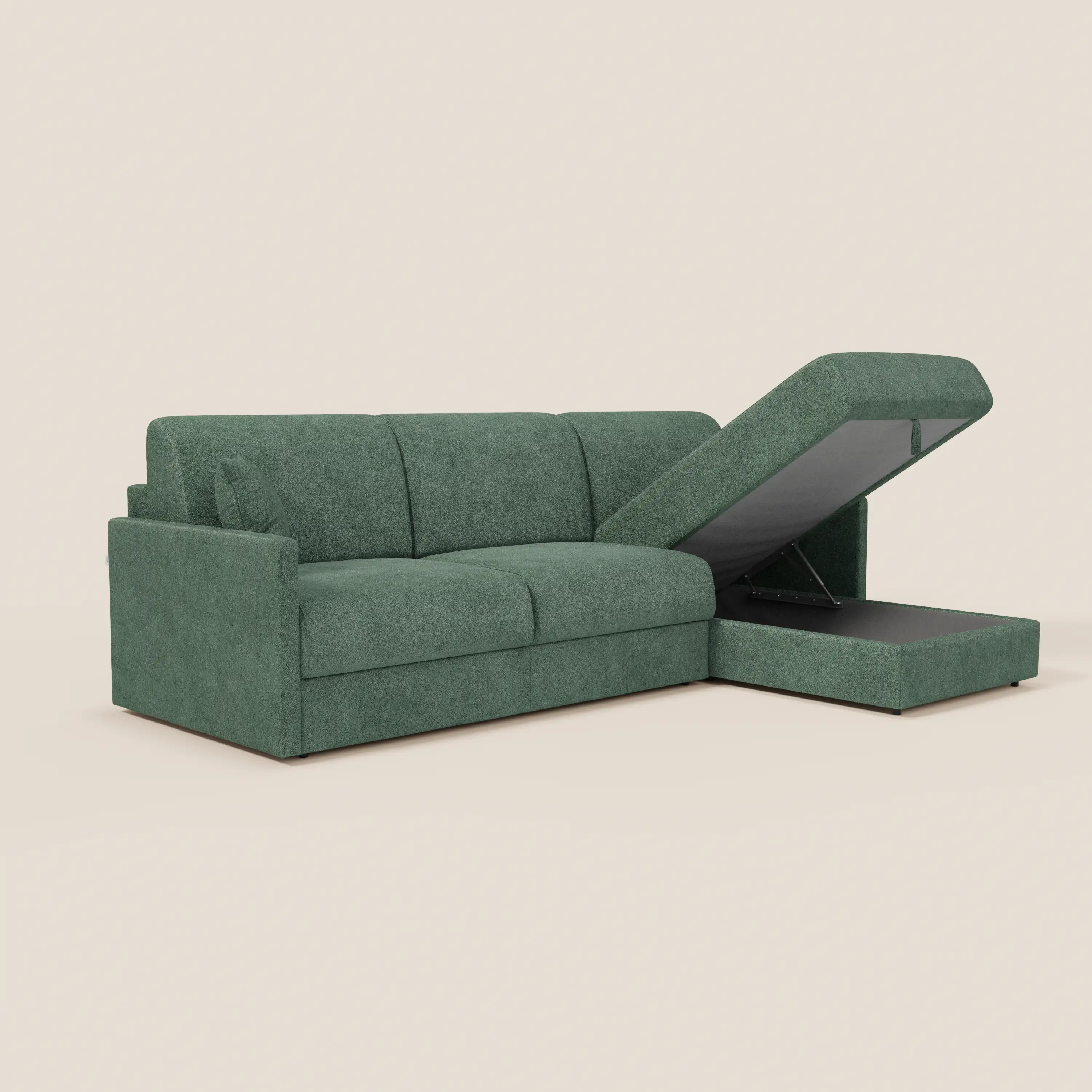 Tommy Canapé convertible avec méridienne coffre - design minimaliste et déhoussable en tissu détachable effet coton T33 - Image 186