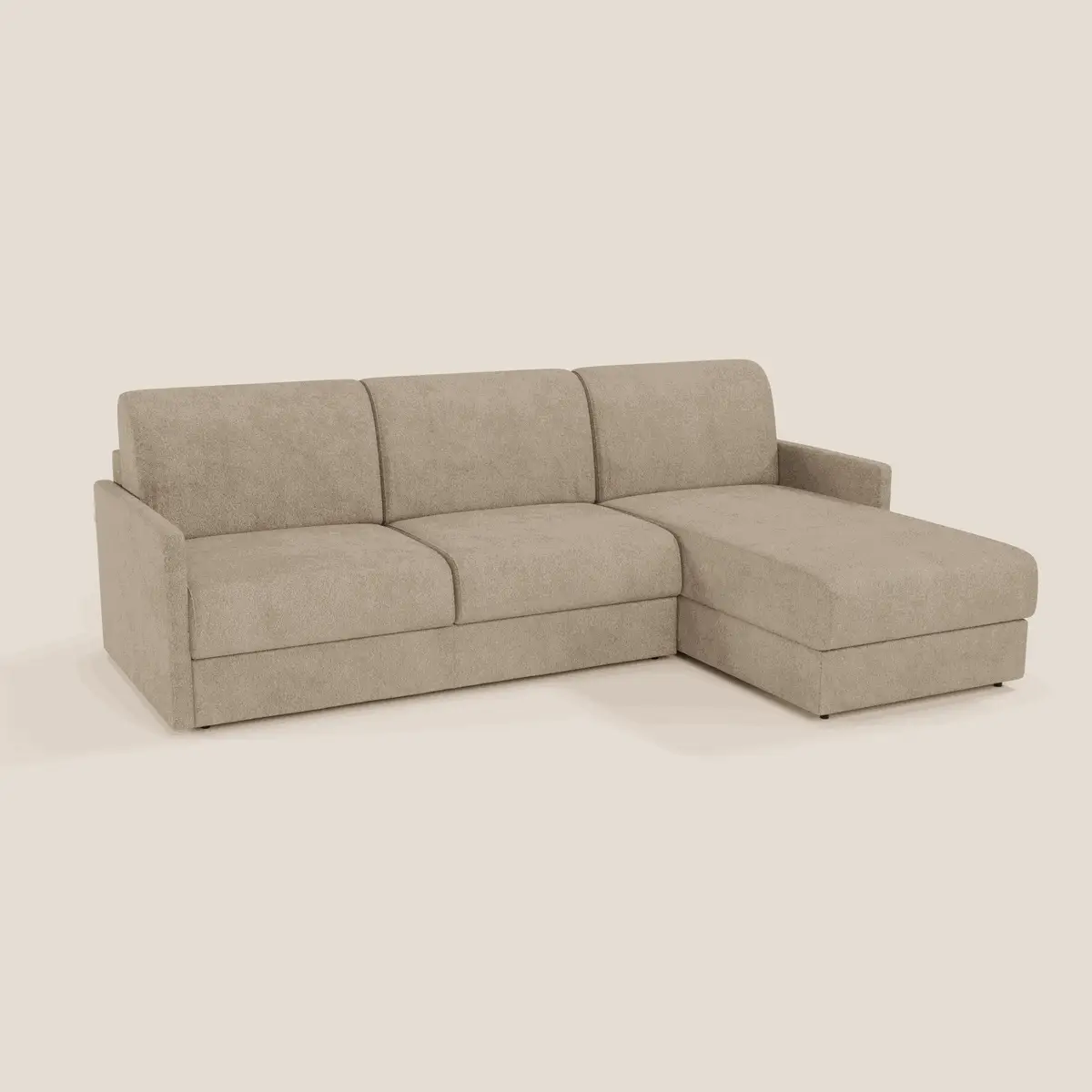 Tommy Canapé convertible avec méridienne coffre - design minimaliste et déhoussable en tissu détachable effet coton T33 - Image 2