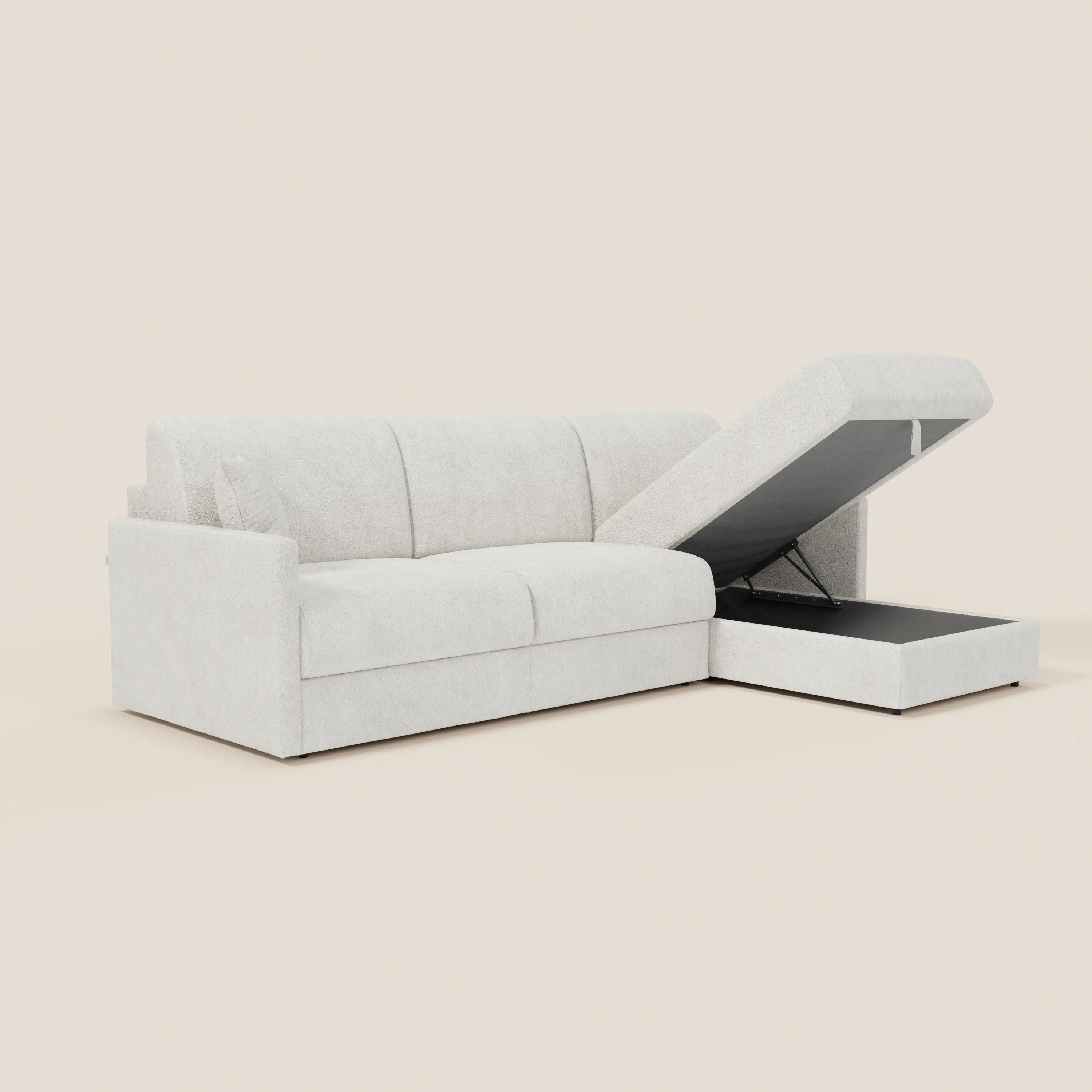 Tommy Canapé convertible avec méridienne coffre - design minimaliste et déhoussable en tissu détachable effet coton T33 - Image 201